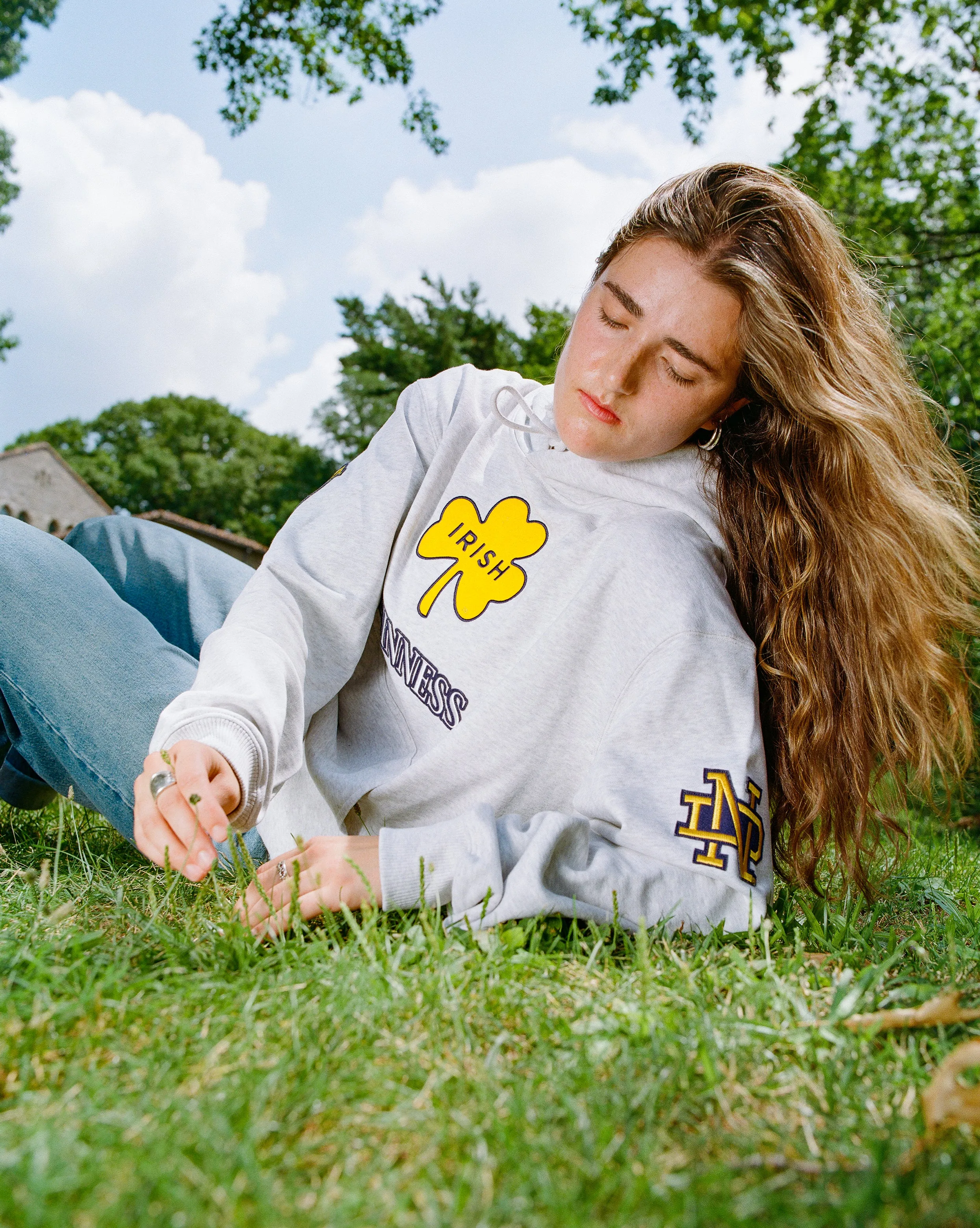 Notre Dame X Guinness Heavyweight Pullover Hoodie sold by Ebbets Field Flannels product image thumbnail 2