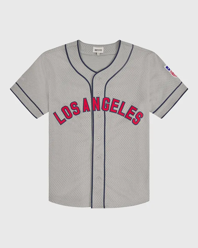 Los Angeles Angels (PCL) 1942 Mesh Button-Up Road Jersey made by Ebbets Field Flannels