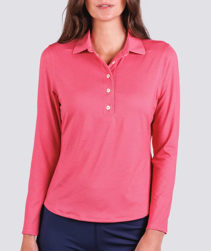 Women's Edie Long Sleeve Performance Polo sold by Turtleson