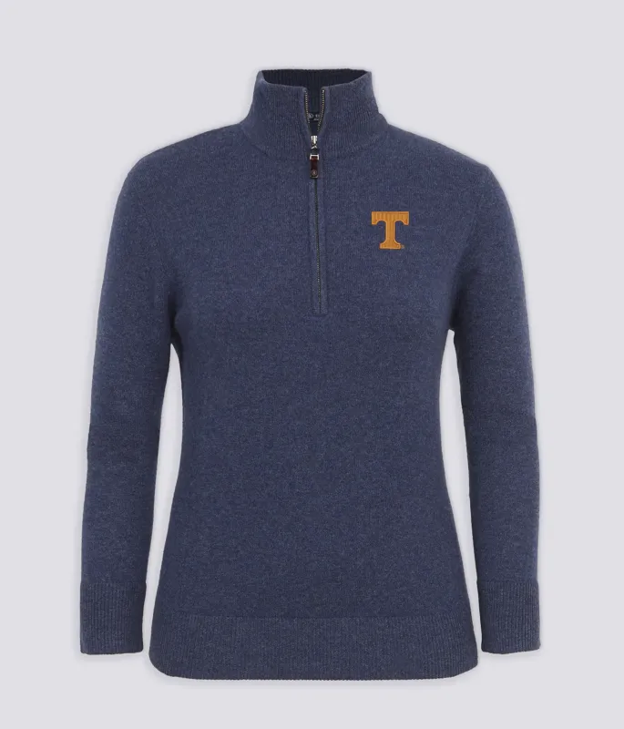 Isla Cashmere Quarter Zip - University of Tennessee made by Turtleson
