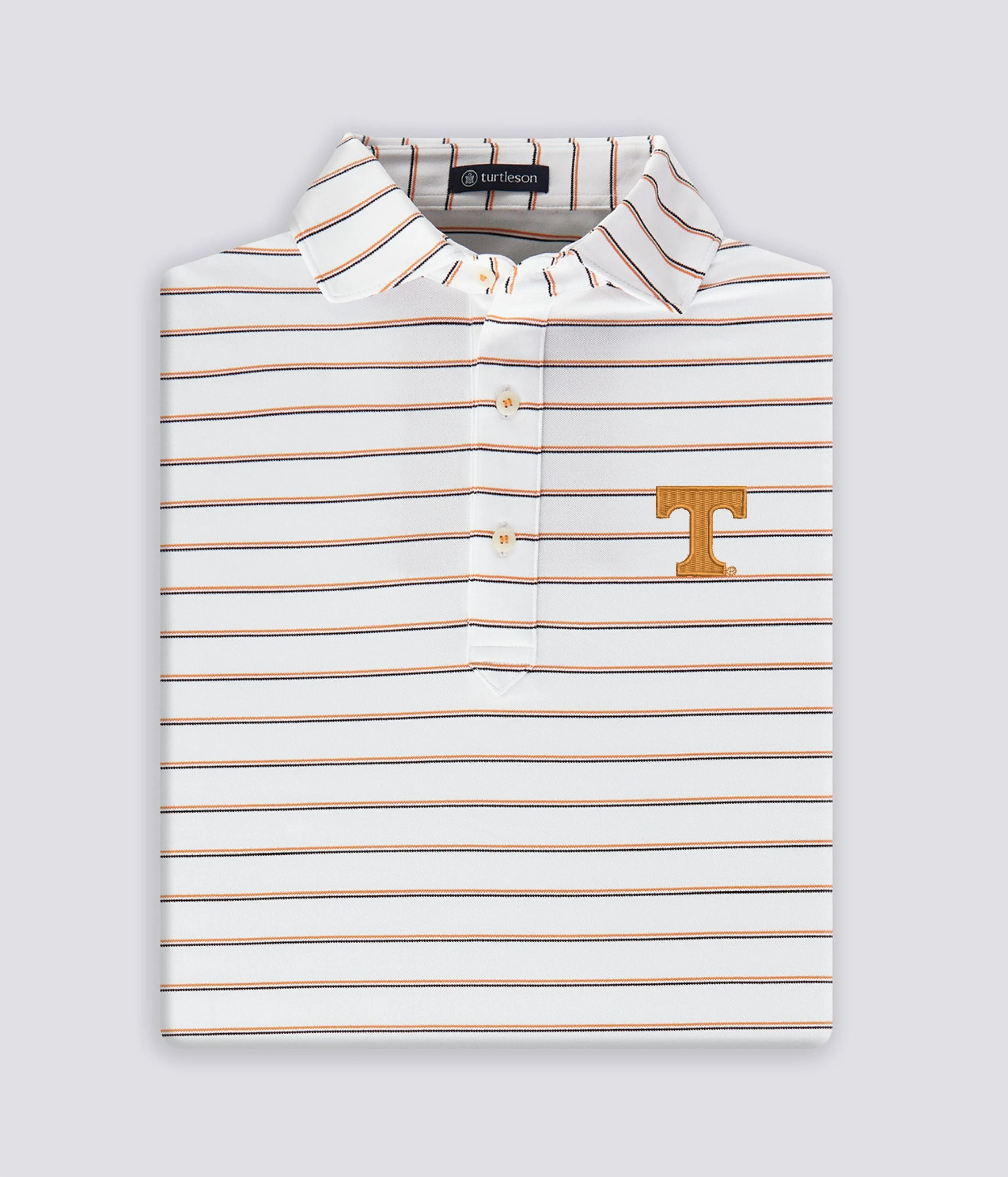 Tian Stripe Performance Polo - University of Tennessee sold by Turtleson