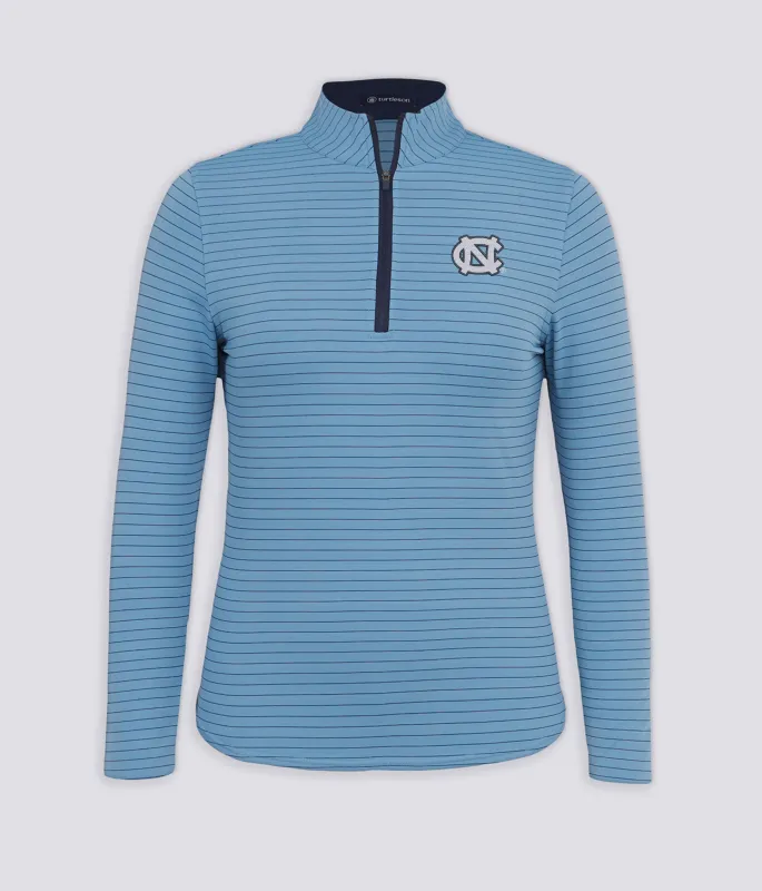 Women's Ash Half Zip - University of North Carolina sold by Turtleson