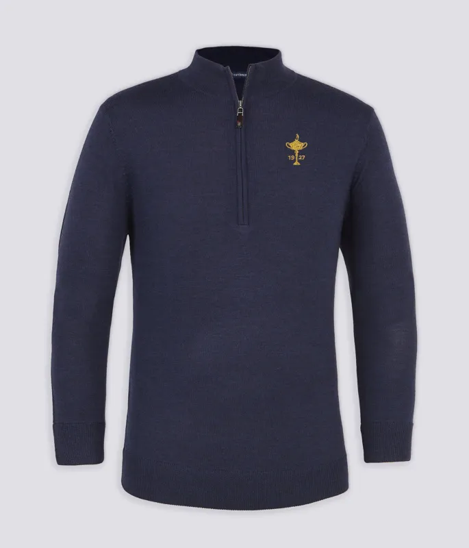 Marshall Quarter Zip Sweater - Ryder Cup 2025 Trophy Logo sold by Turtleson