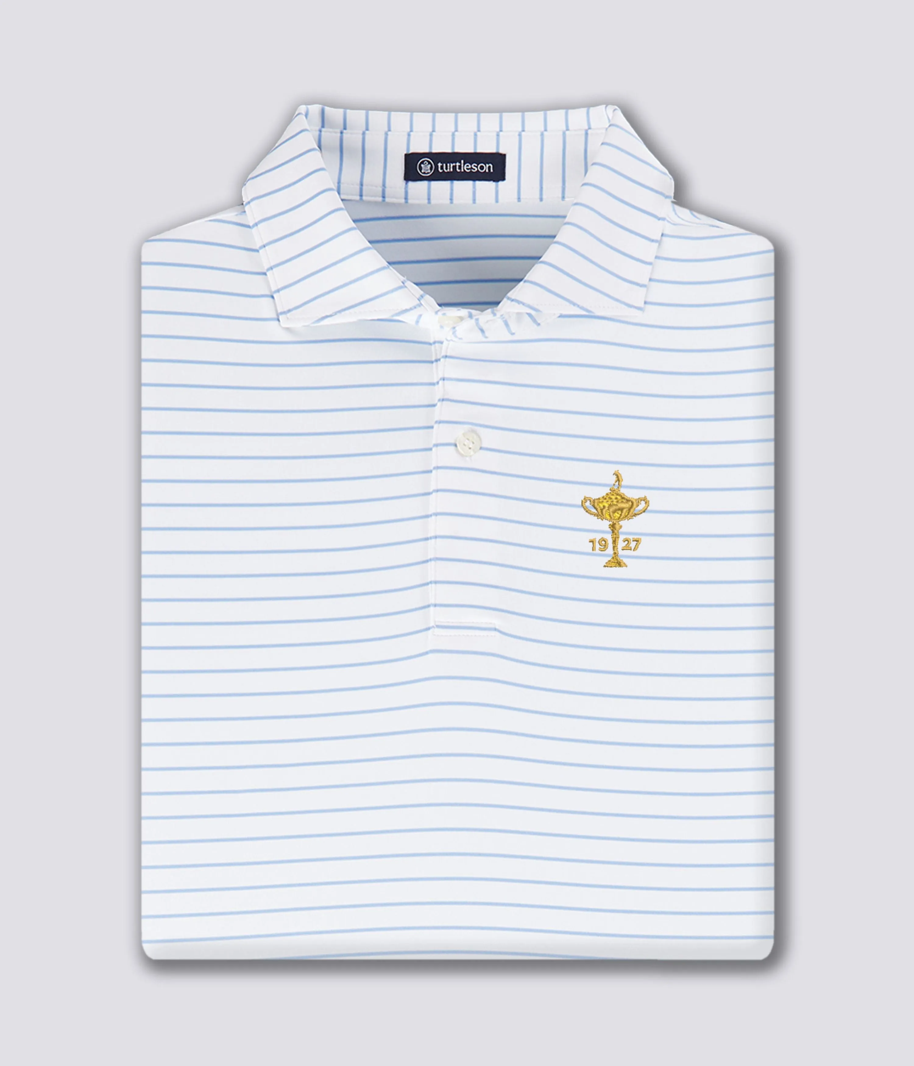 Broad Performance Polo - Ryder Cup 2025 Trophy Logo sold by Turtleson