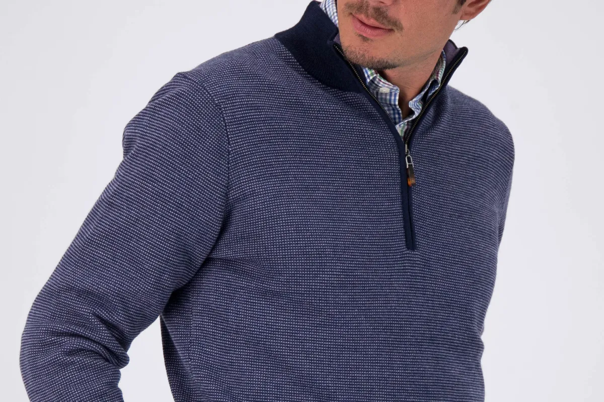 Ace Birdseye Quarter-Zip Sweater sold by Turtleson