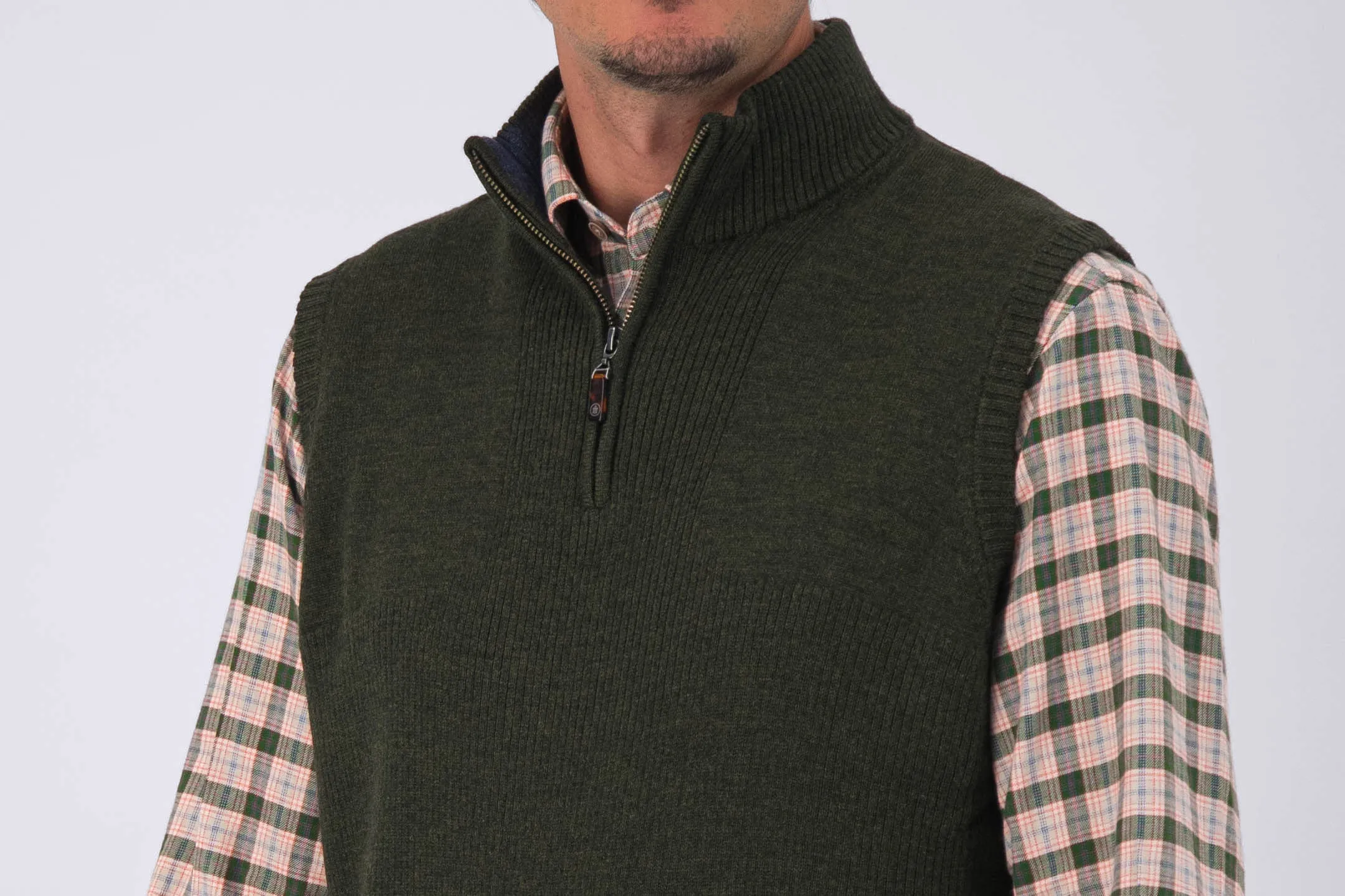 Pinnacle Quarter Zip Sweater Vest sold by Turtleson