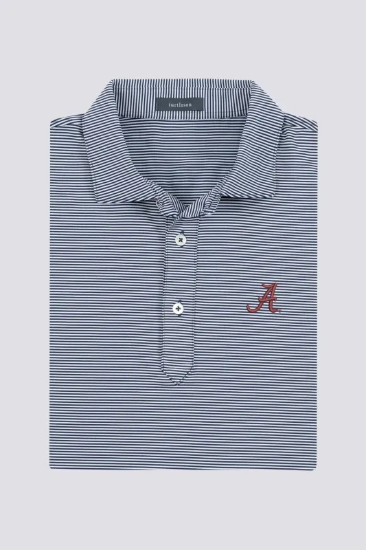 Carter Stripe Performance Polo - University of Alabama sold by Turtleson