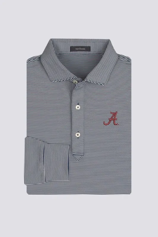 Carter Long Sleeve Performance Polo - University of Alabama sold by Turtleson