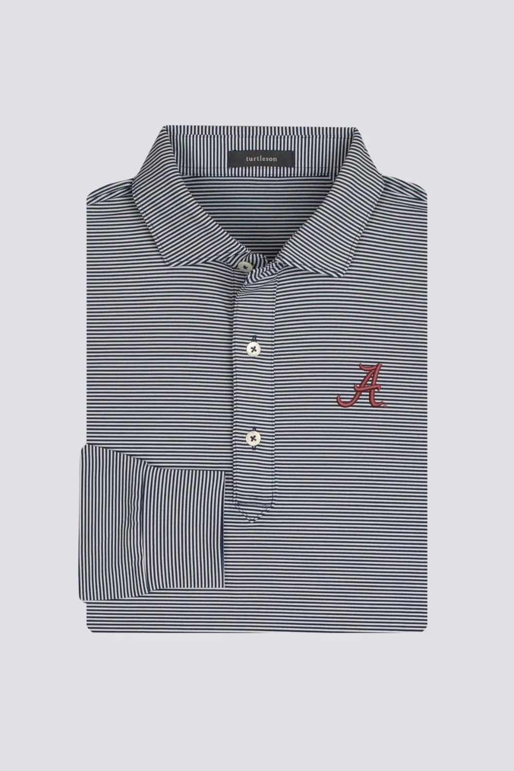 Carter Long Sleeve Performance Polo - University of Alabama sold by Turtleson