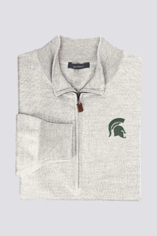 Merino Quarter-Zip - Michigan State University sold by Turtleson