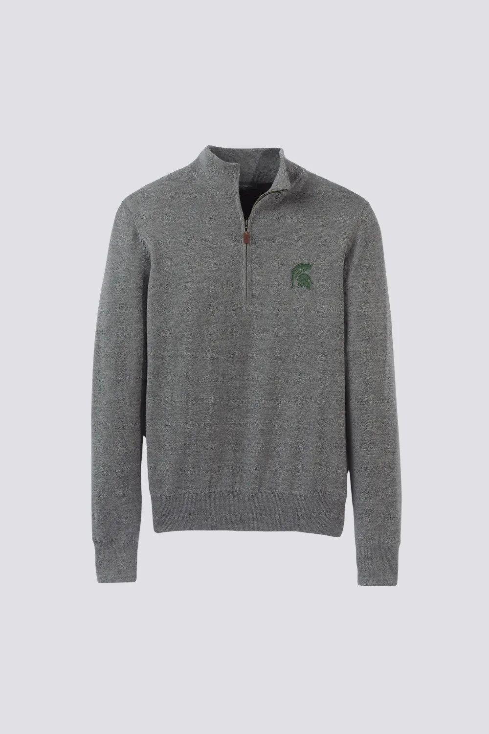 Lined Merino Quarter-Zip Sweater - Michigan State University sold by Turtleson