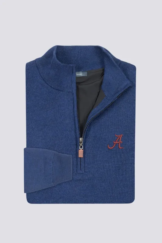 Lined Merino Quarter-Zip Sweater - University of Alabama sold by Turtleson