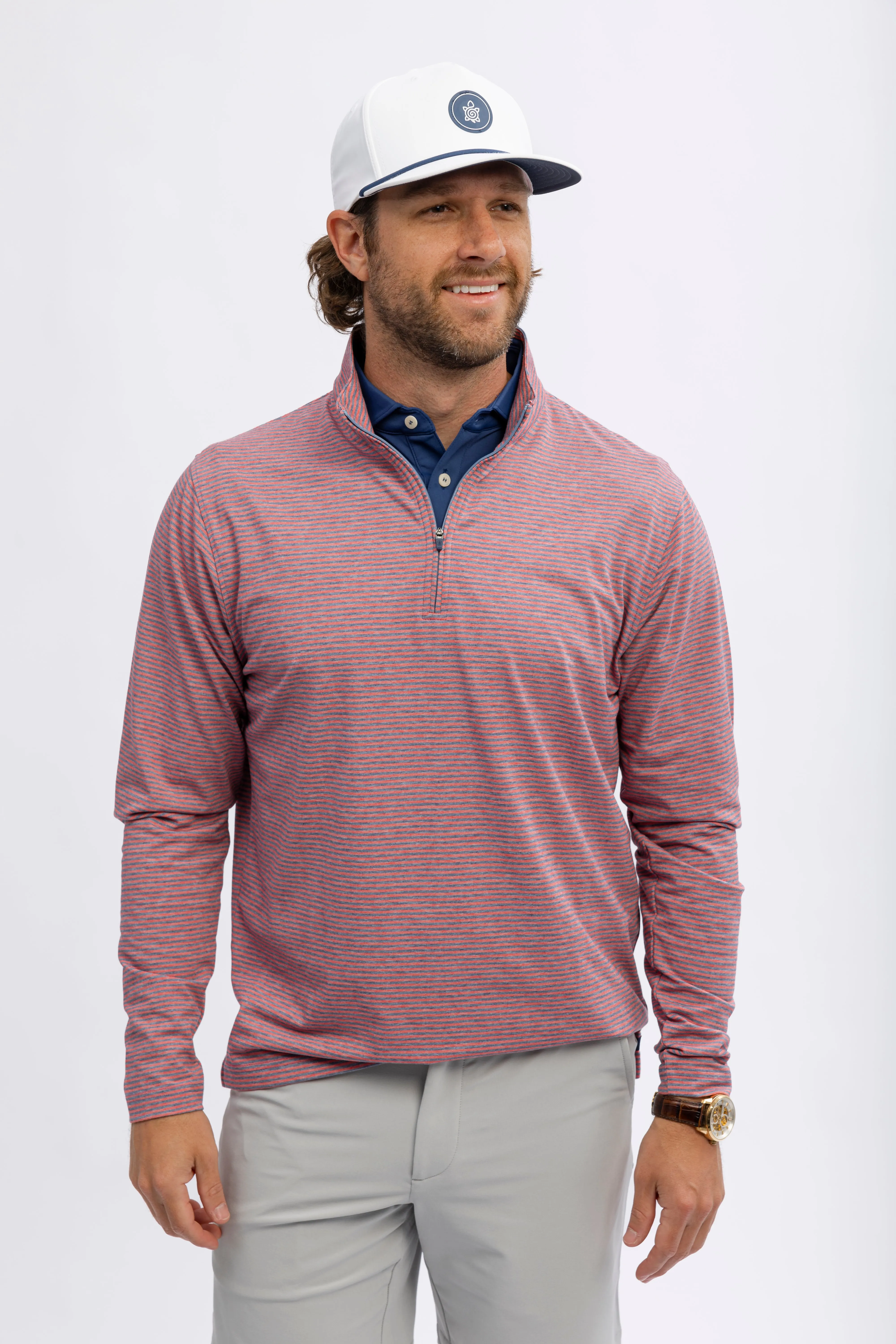 Avery Stripe Quarter-Zip sold by Turtleson