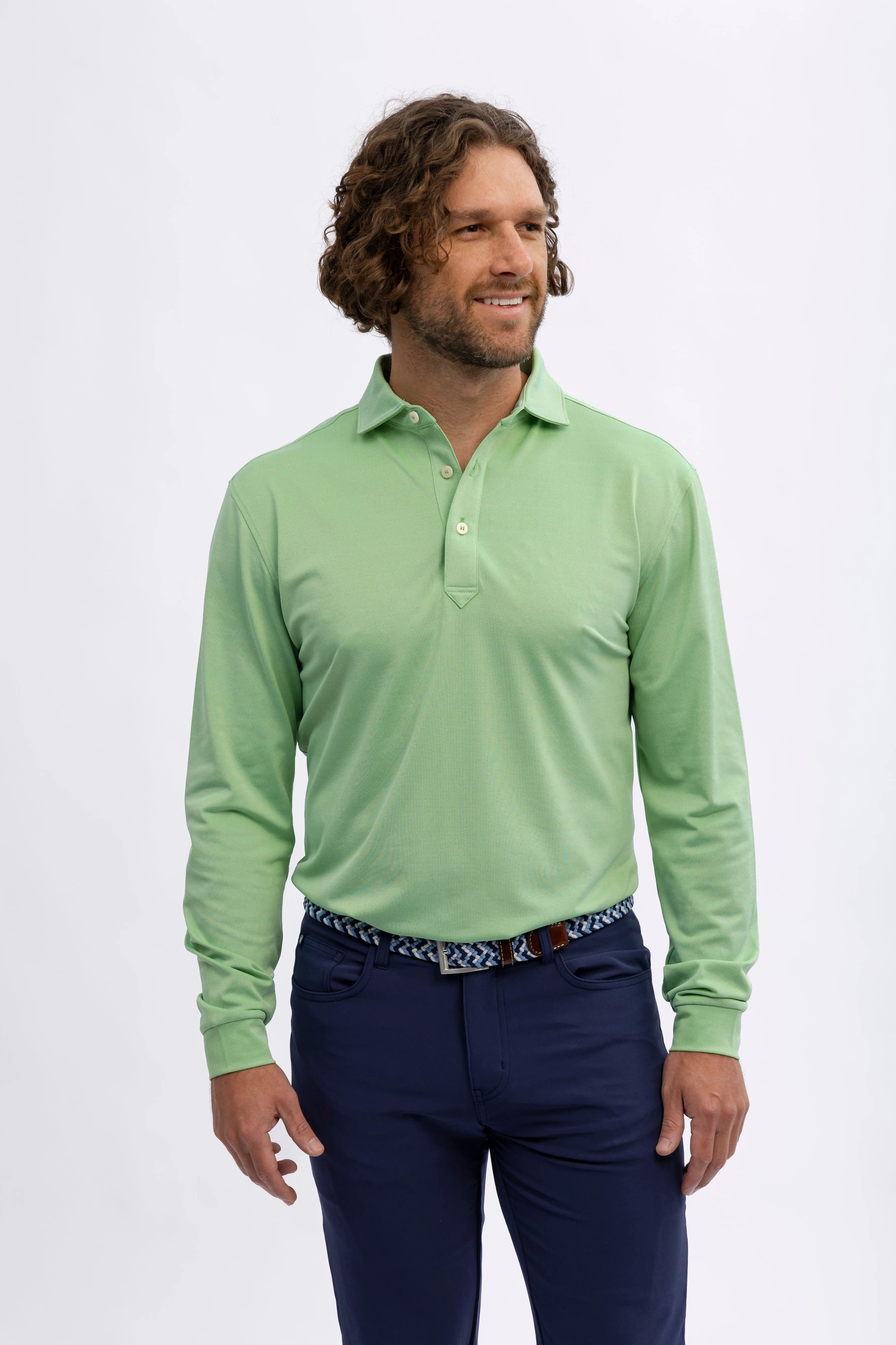 Clem Oxford Long Sleeve Polo sold by Turtleson product image thumbnail 4