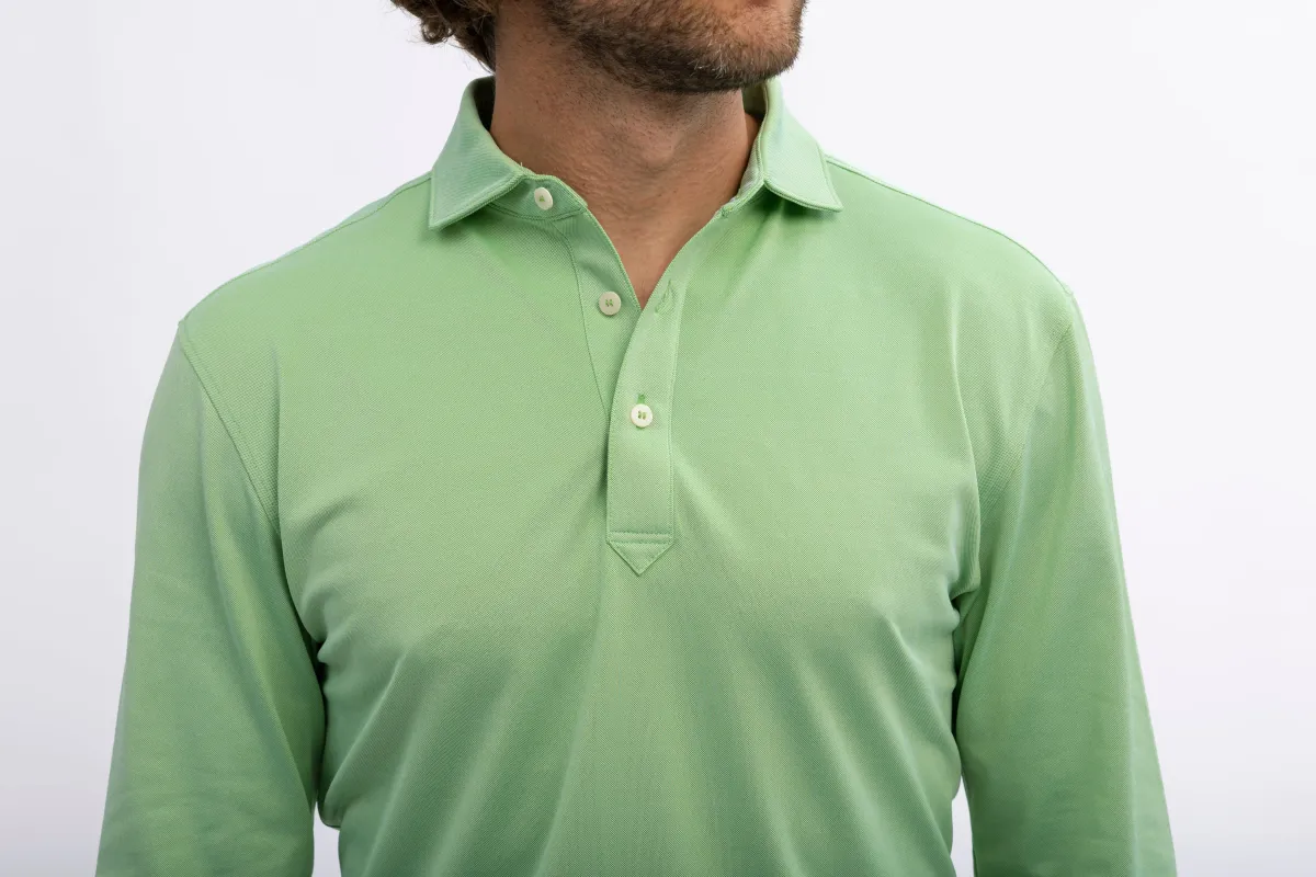 Clem Oxford Long Sleeve Polo made by Turtleson