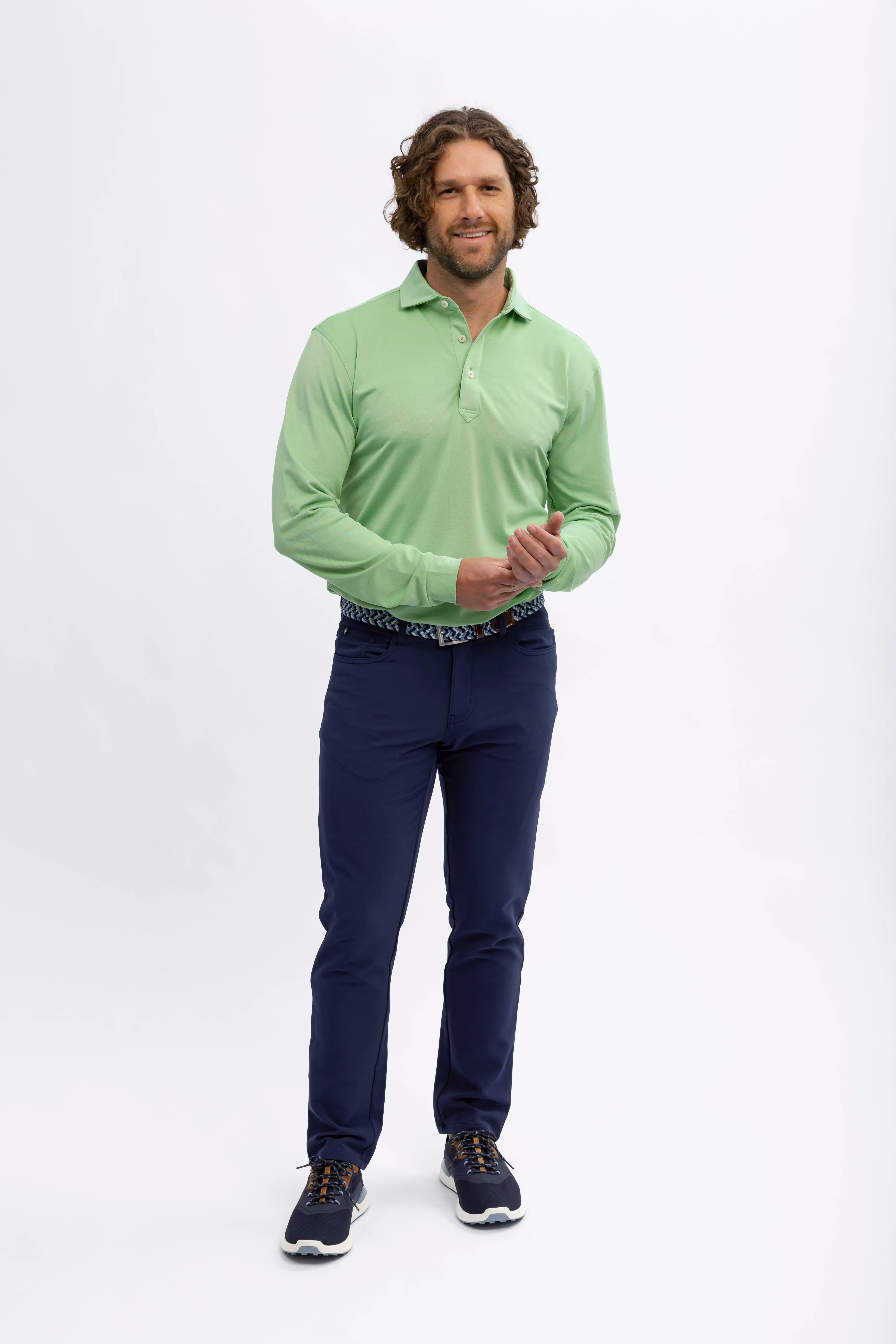 Clem Oxford Long Sleeve Polo sold by Turtleson product image thumbnail 5