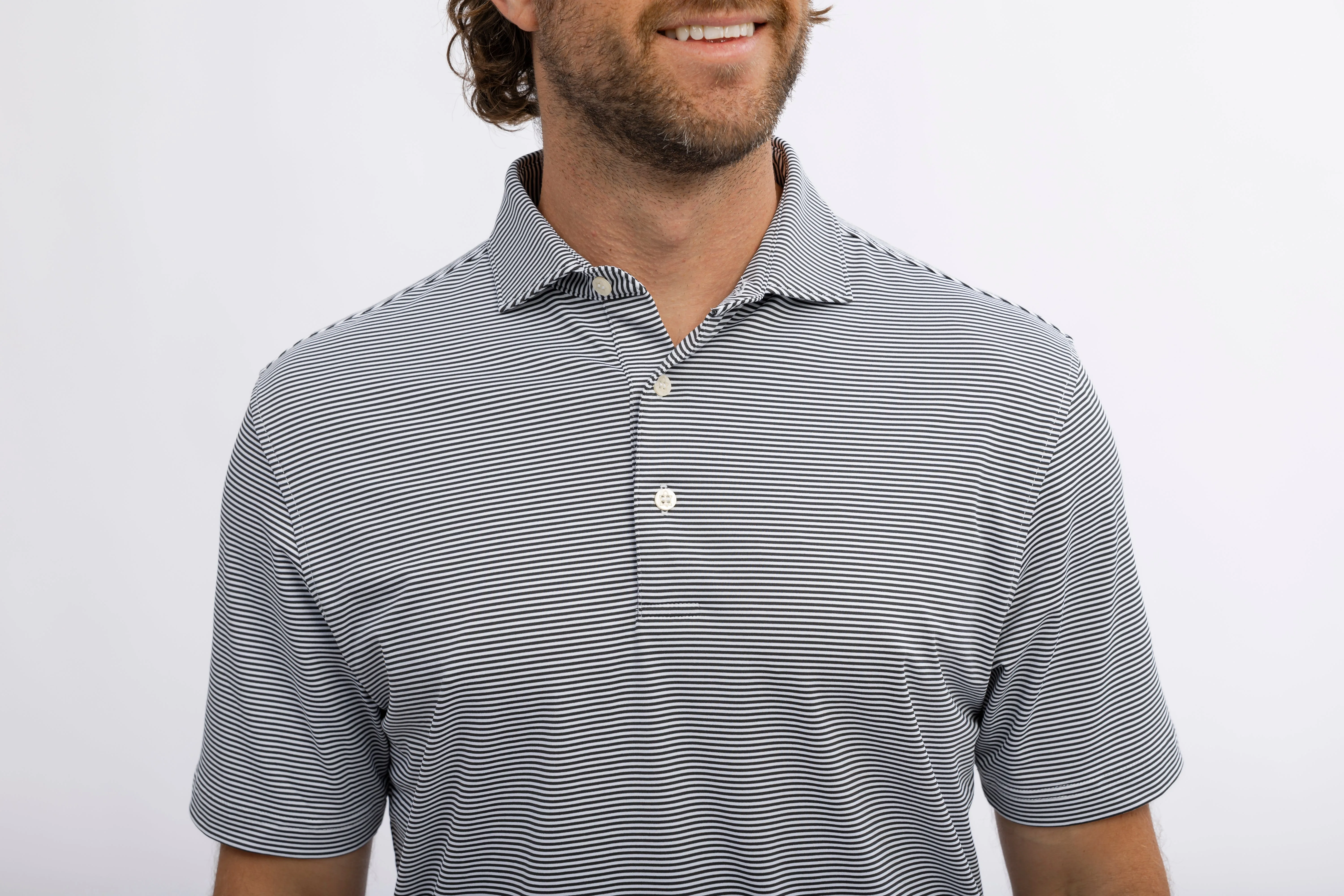 Andrew Stripe Performance Polo sold by Turtleson product image thumbnail 5