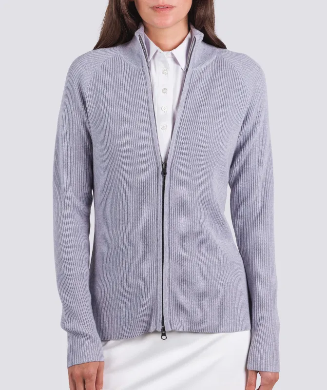 Women's Brandy Rib Full-Zip Sweater made by Turtleson