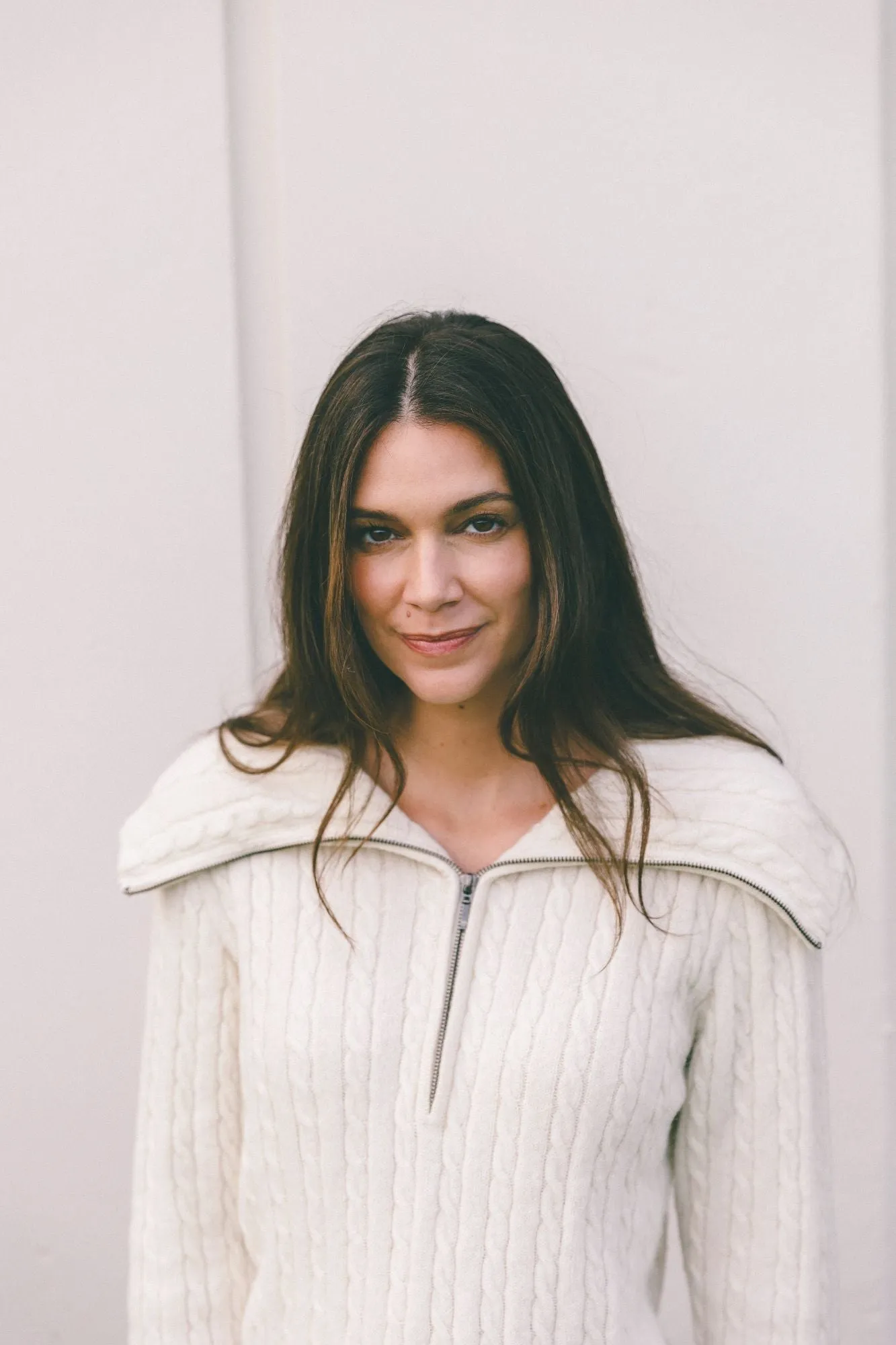 Women's Aurora Half-Zip Cable Knit Sweater sold by Turtleson product image thumbnail 4