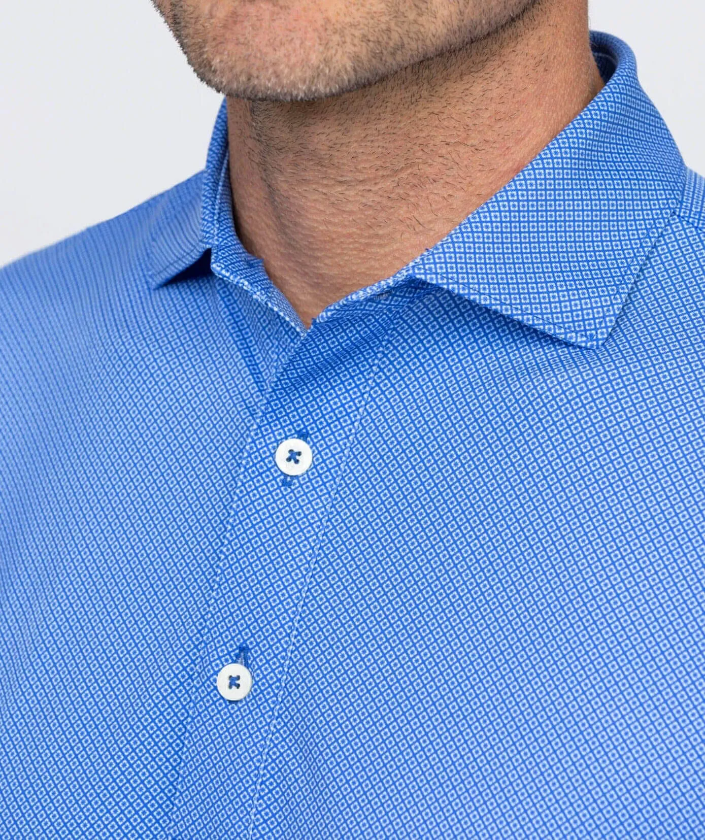 Clarence Mini Diamond Jacquard Performance Polo - Shop The Look sold by Turtleson product image thumbnail 3