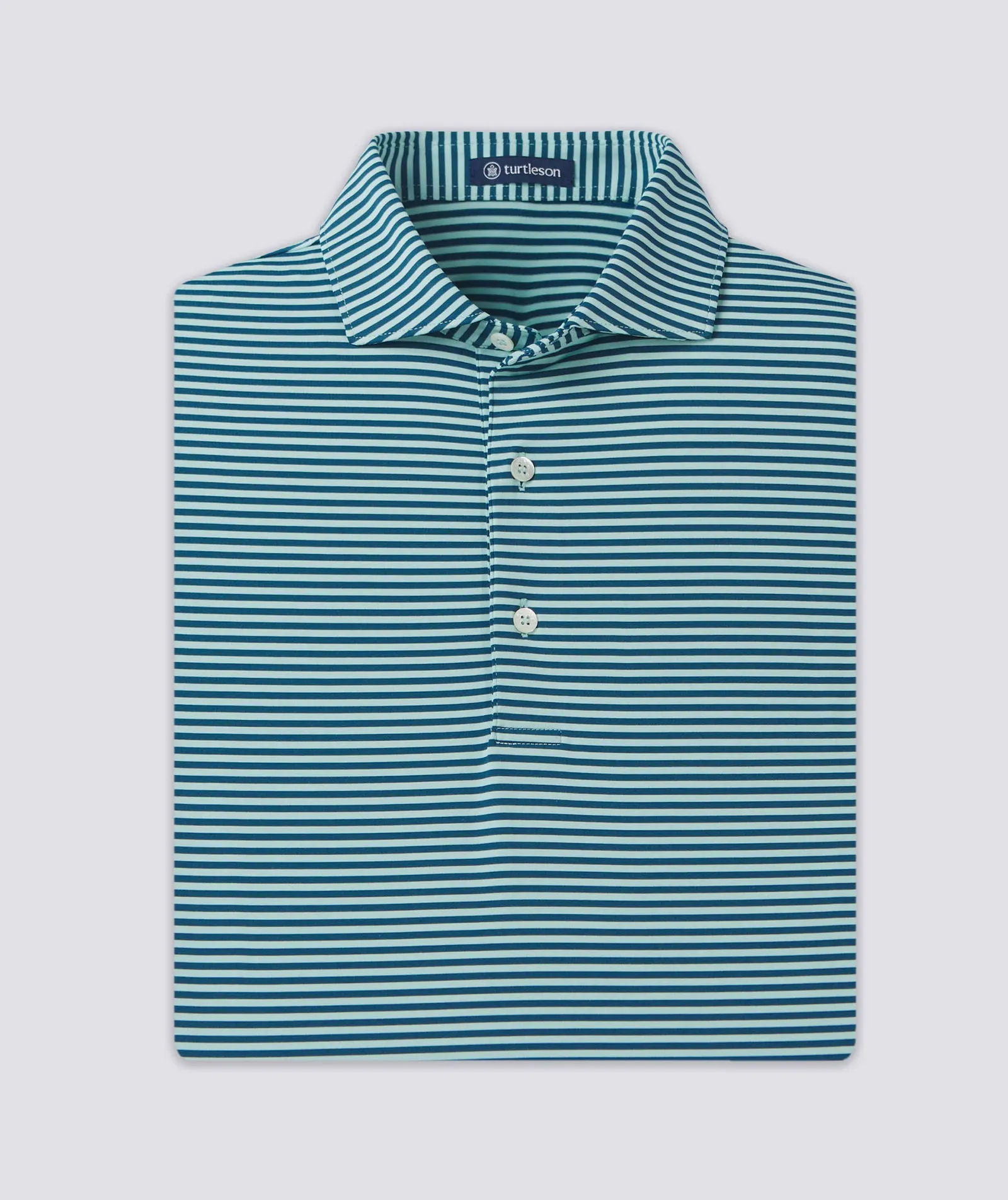 Edward Stripe Performance Polo sold by Turtleson