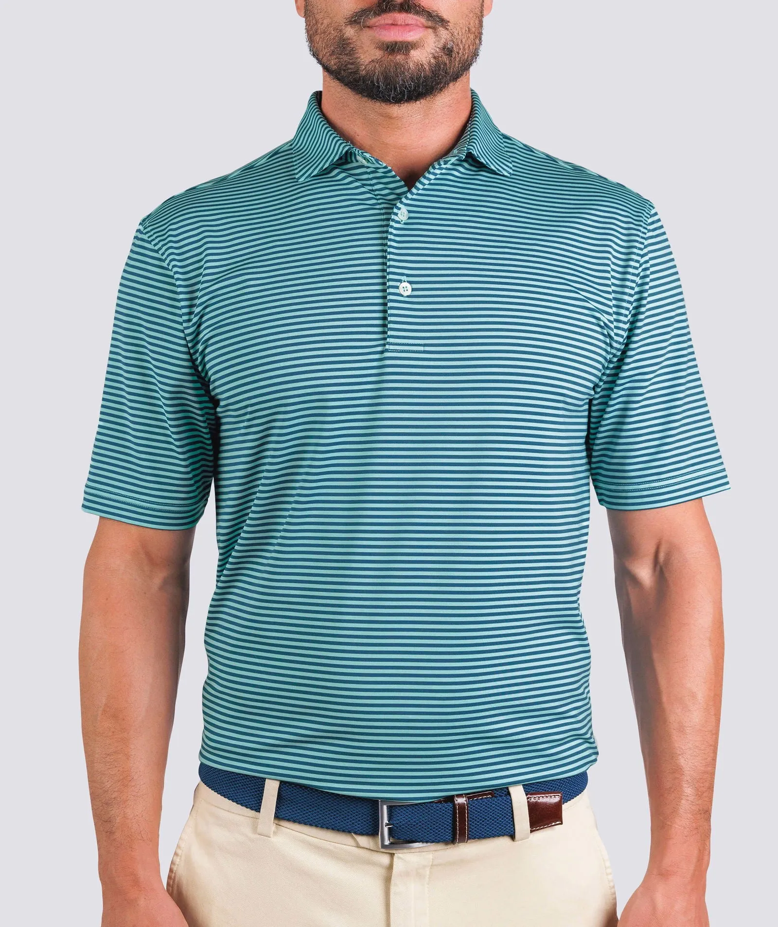 Edward Stripe Performance Polo sold by Turtleson product image thumbnail 3