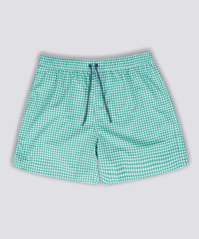 Gingham Swim Short sold by Turtleson
