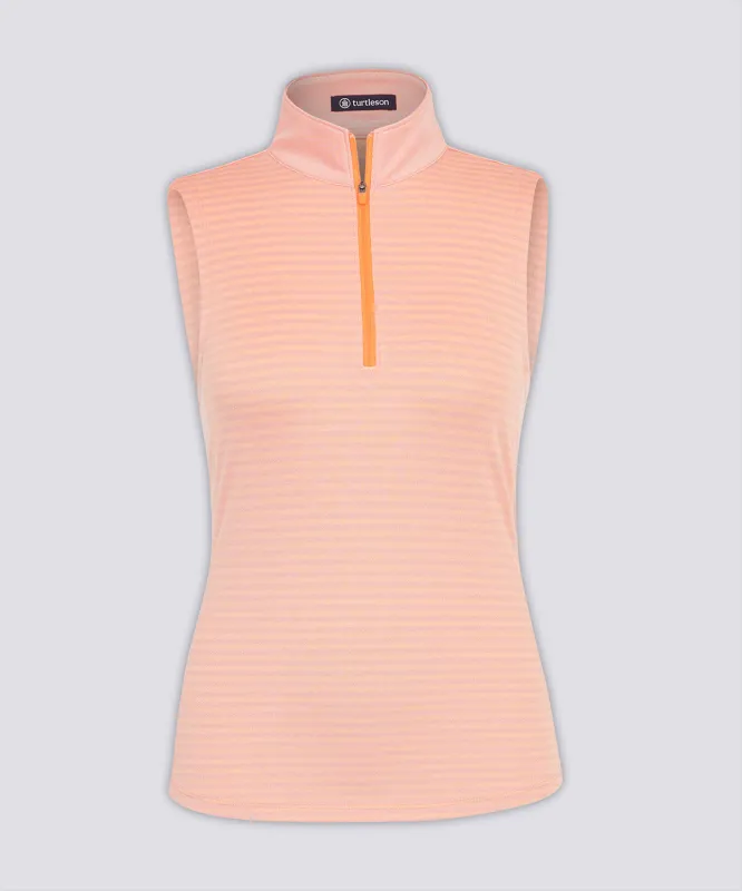 Kelli Stripe Sleeveless Sport Zip made by Turtleson
