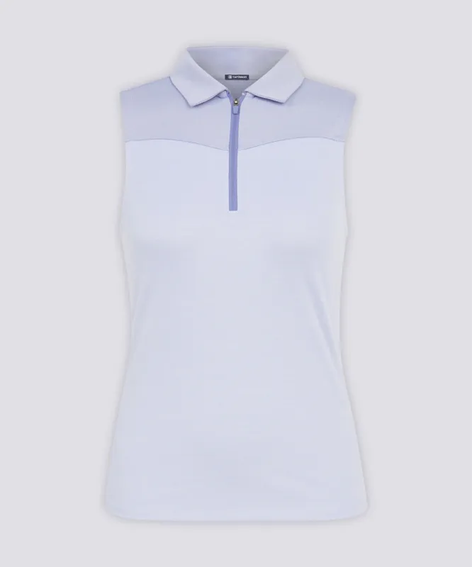 Wendy Sleeveless Half Zip Polo made by Turtleson