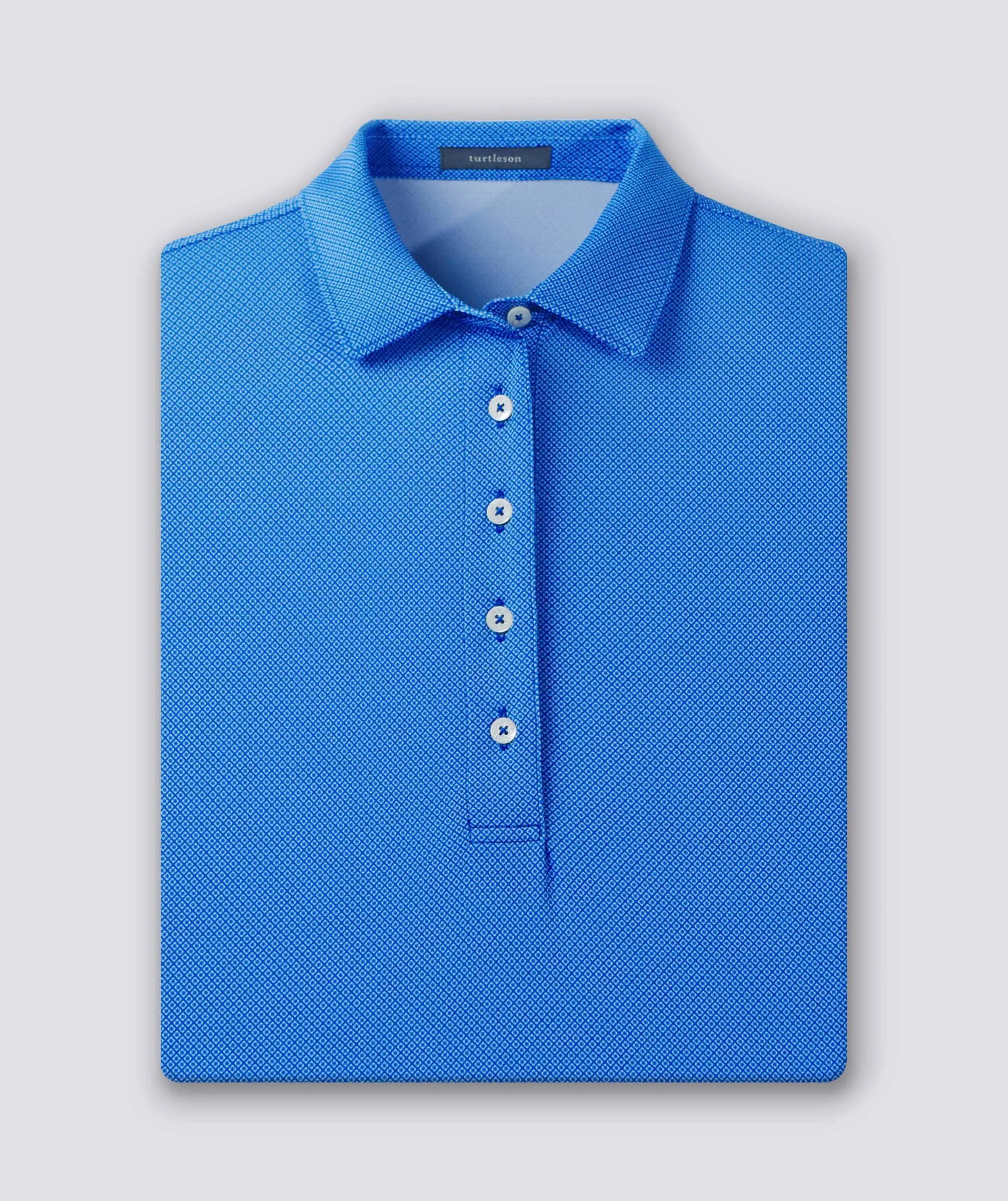 Women's Clare Mini Diamond Jacquard Performance Polo sold by Turtleson