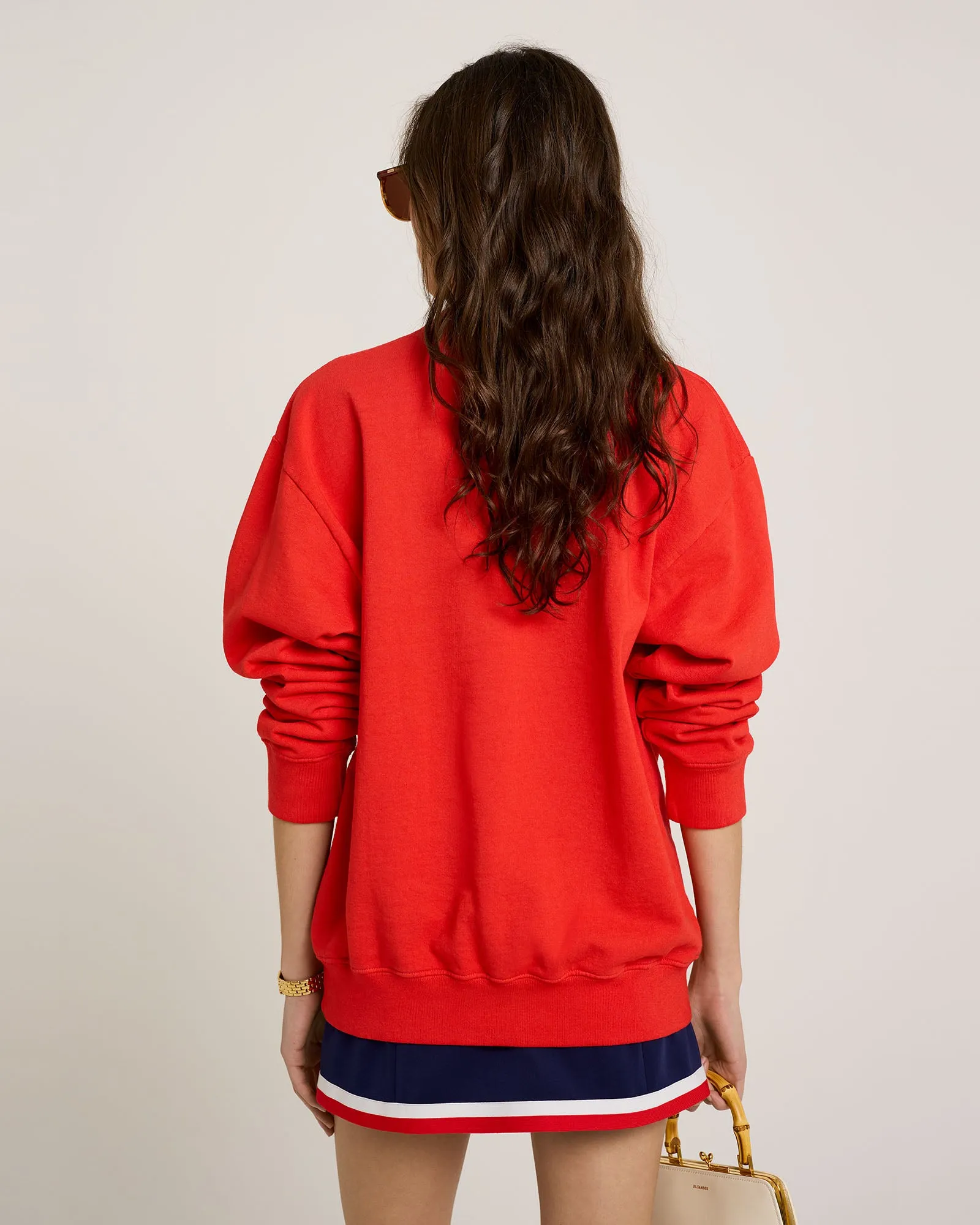 NY Tennis Club Crewneck - Bright Red/White sold by Sporty and Rich product image thumbnail 5