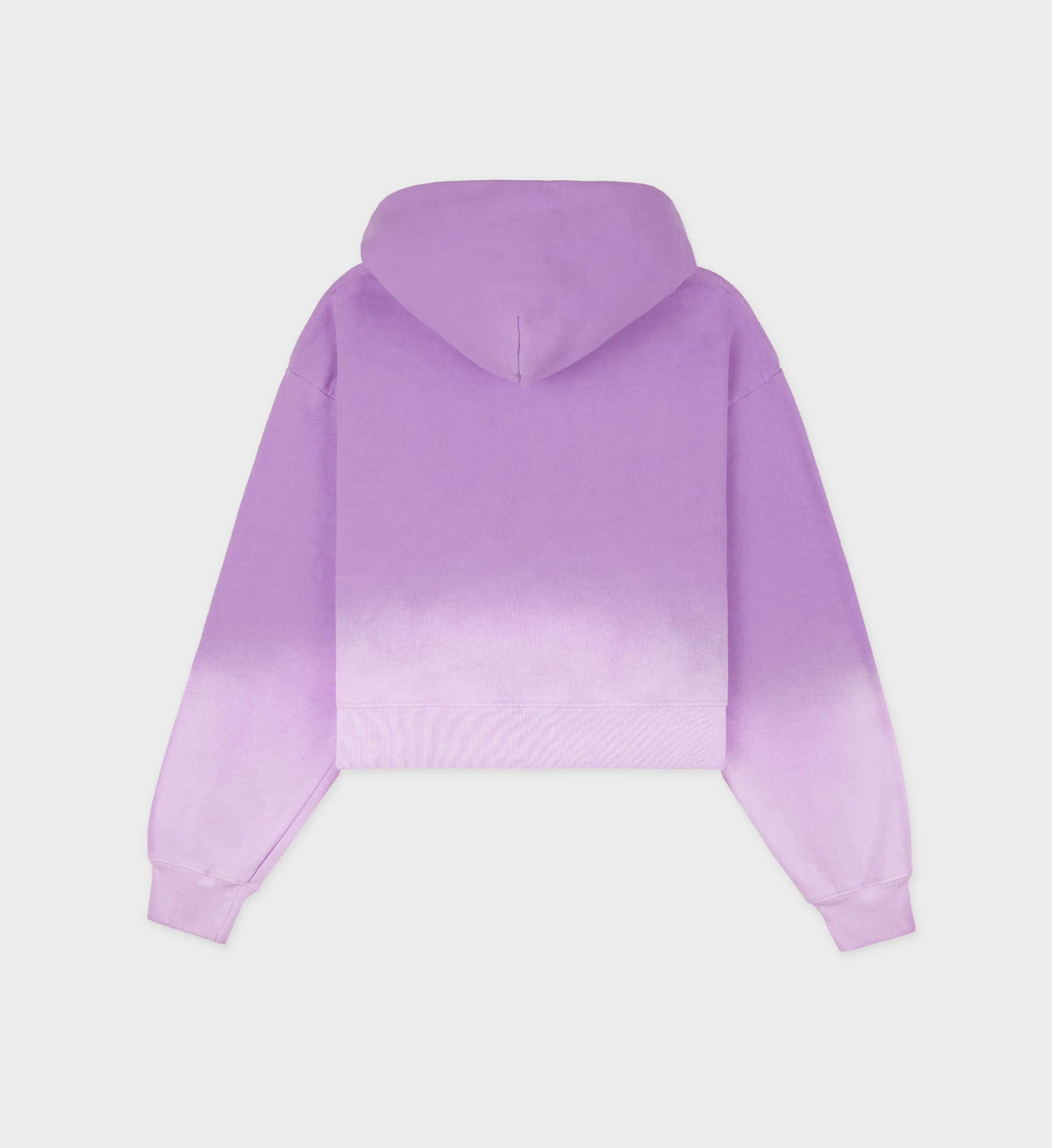 Serif Logo Cropped Hoodie - Dip Dye Purple/White sold by Sporty and Rich product image thumbnail 2