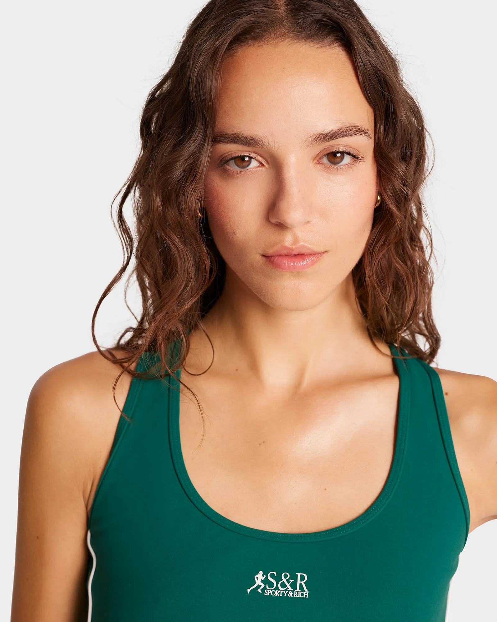 SR Runner Sports Tank - Alpine/White sold by Sporty and Rich product image thumbnail 4