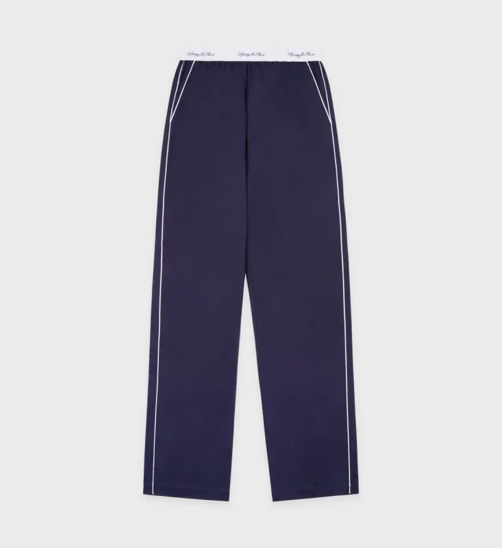 Vendome Pyjama Trousers - Navy/White sold by Sporty and Rich