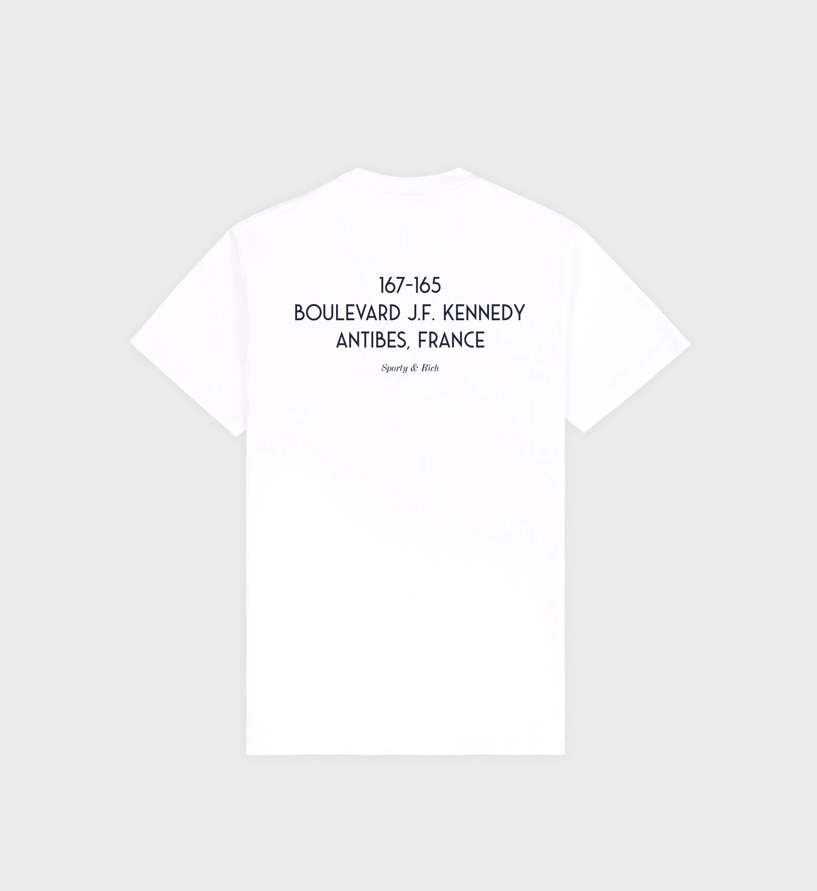 Kennedy Crest T-Shirt - White/Navy sold by Sporty and Rich product image thumbnail 2