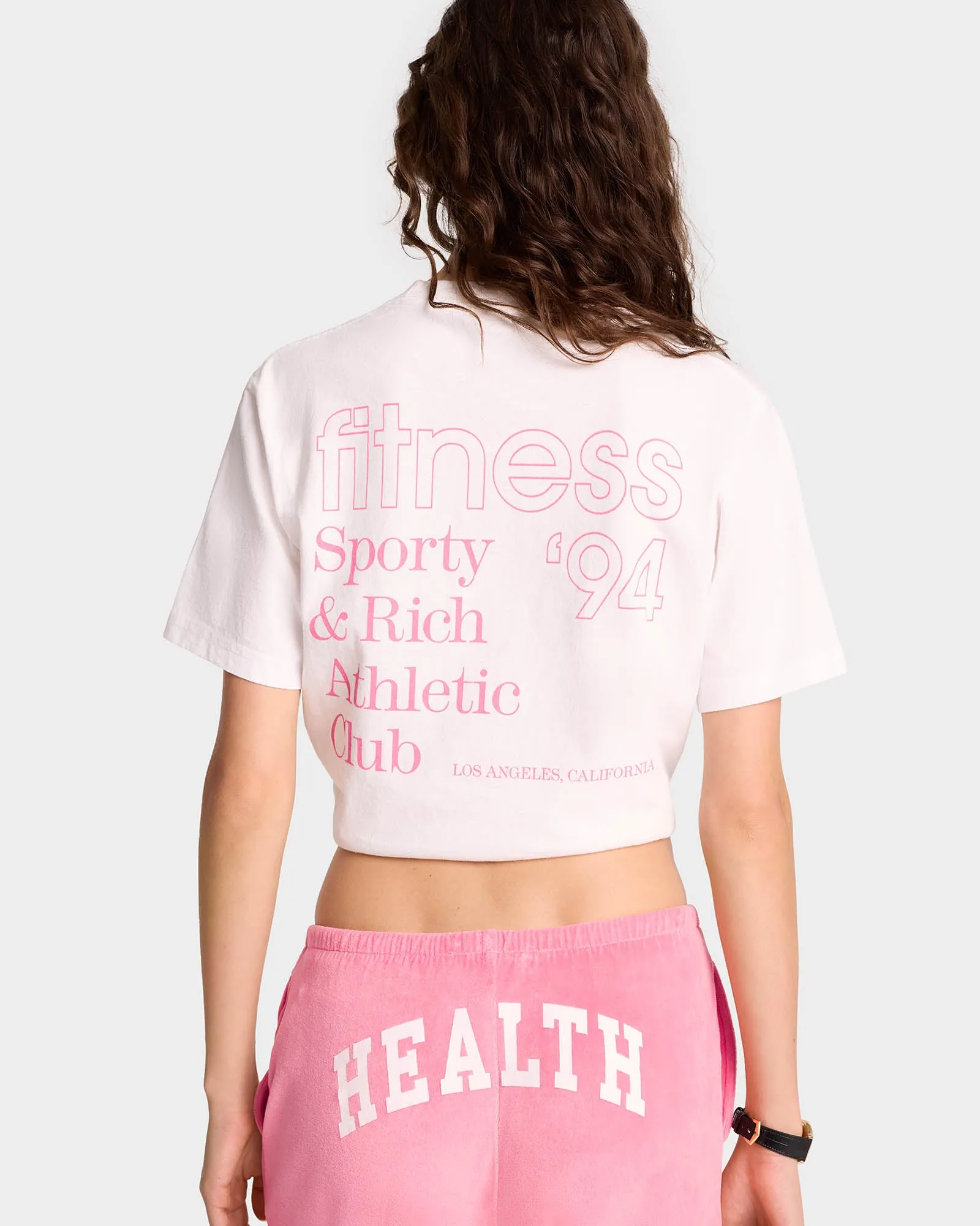 Fitness 94 T-Shirt - White/Cotton Candy sold by Sporty and Rich product image thumbnail 4