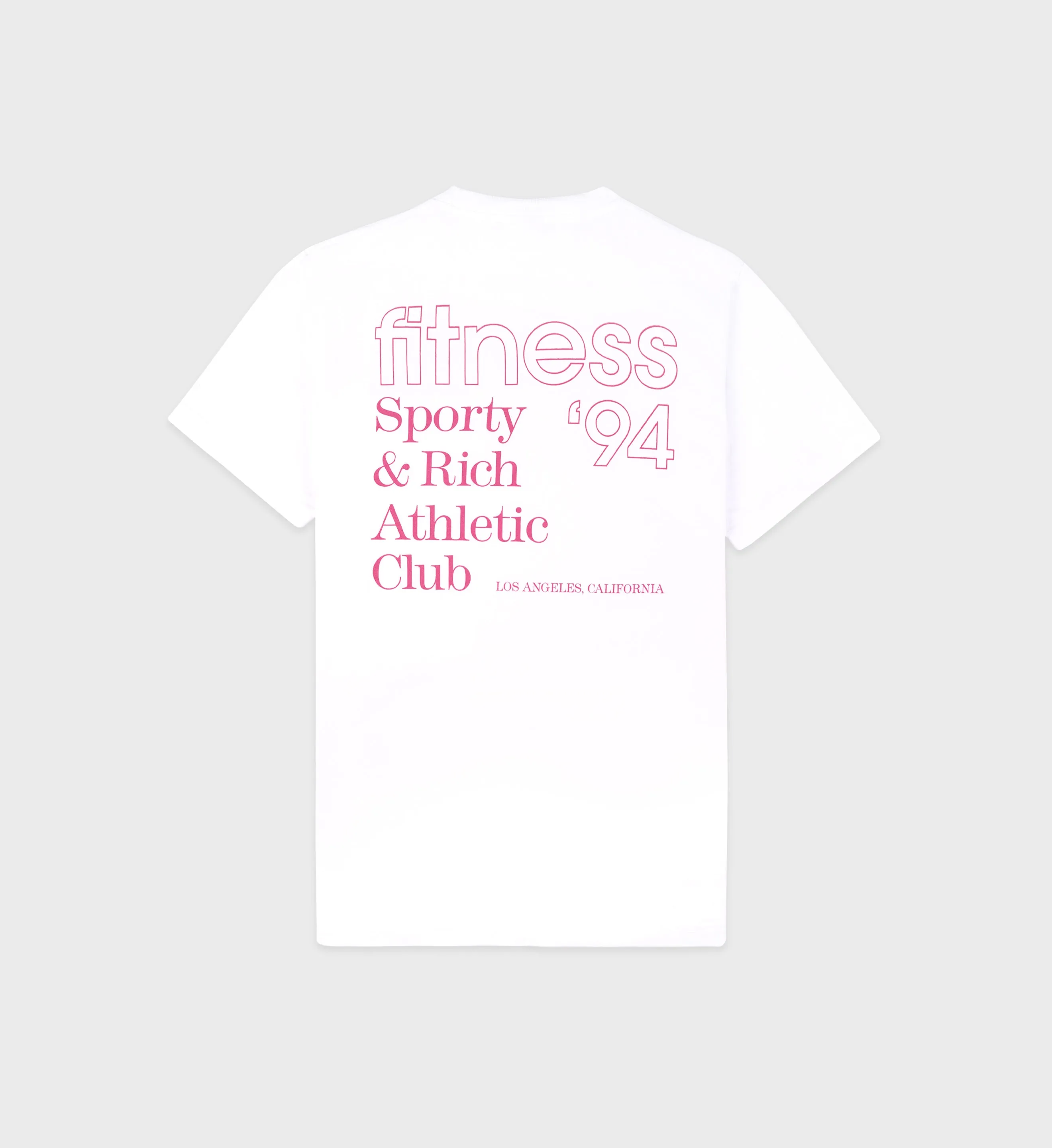 Fitness 94 T-Shirt - White/Cotton Candy sold by Sporty and Rich product image thumbnail 2