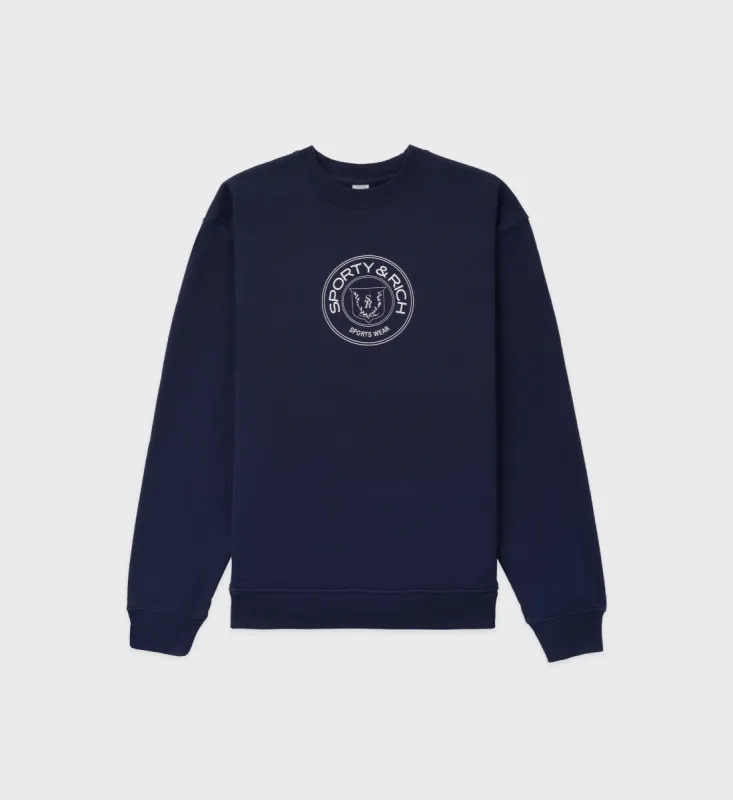 Connecticut Crest Crewneck - Navy (DO NOT SELL) sold by Sporty and Rich