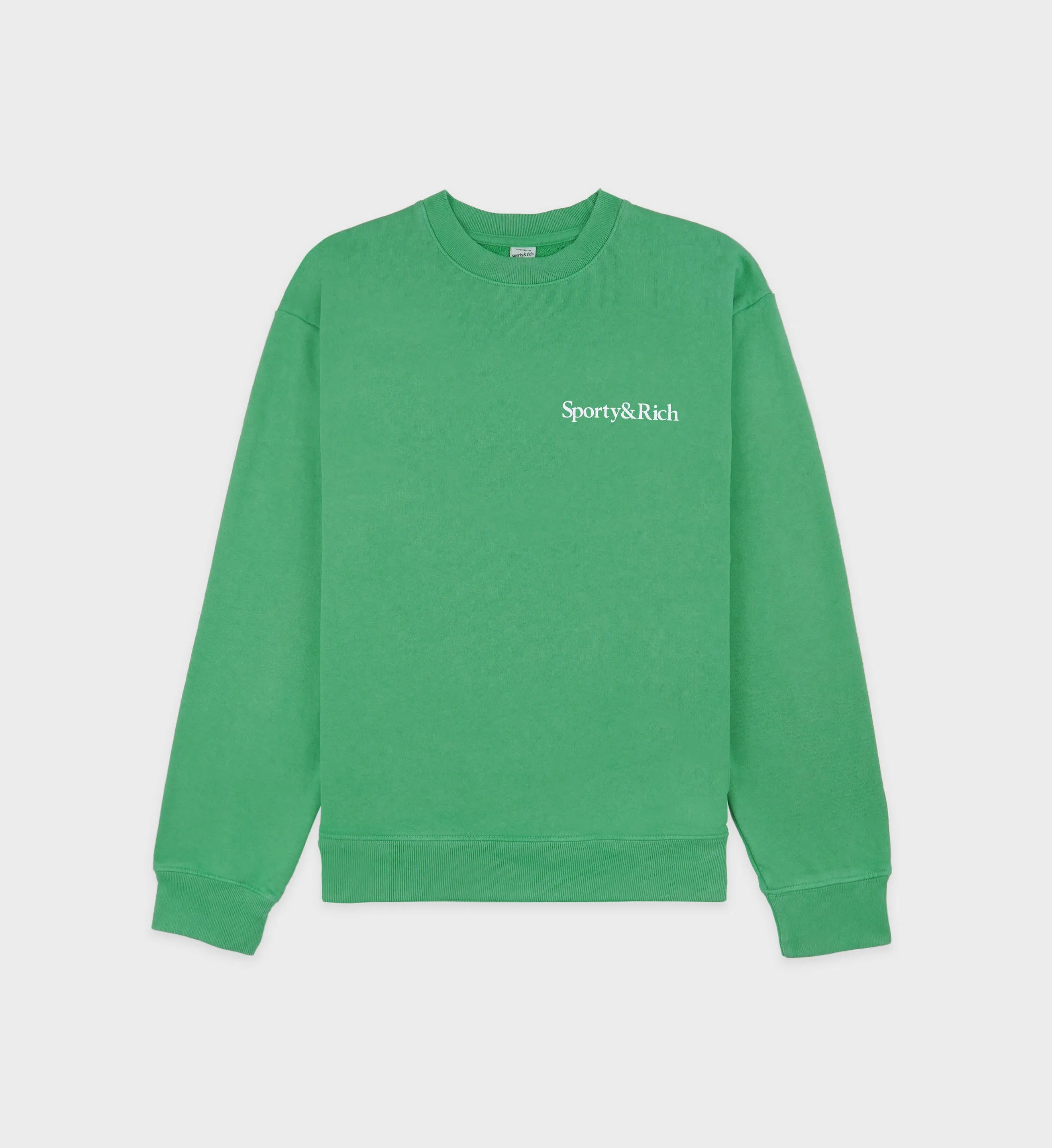 New Health & Wellness Crewneck - Verde/White sold by Sporty and Rich