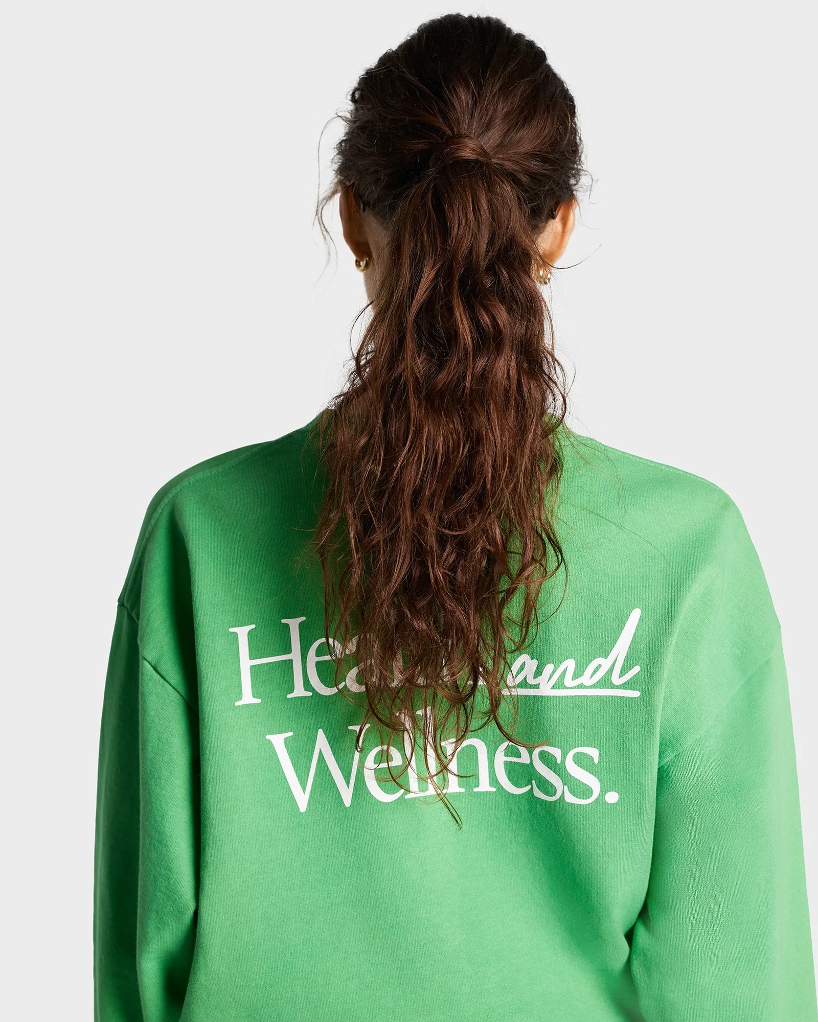 New Health & Wellness Crewneck - Verde/White sold by Sporty and Rich product image thumbnail 5