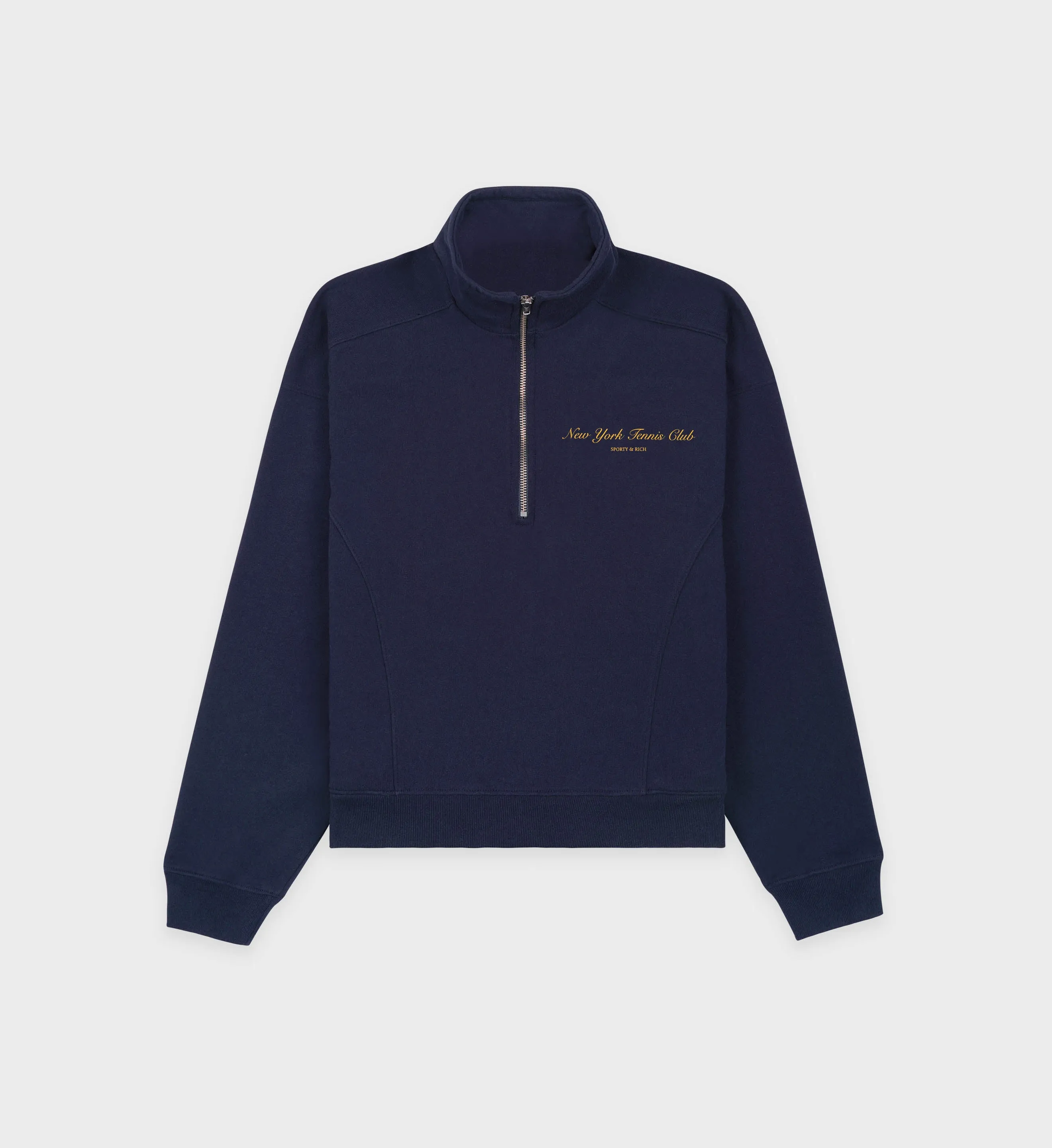 NY Tennis Club Quarter Zip - Navy/Gold sold by Sporty and Rich