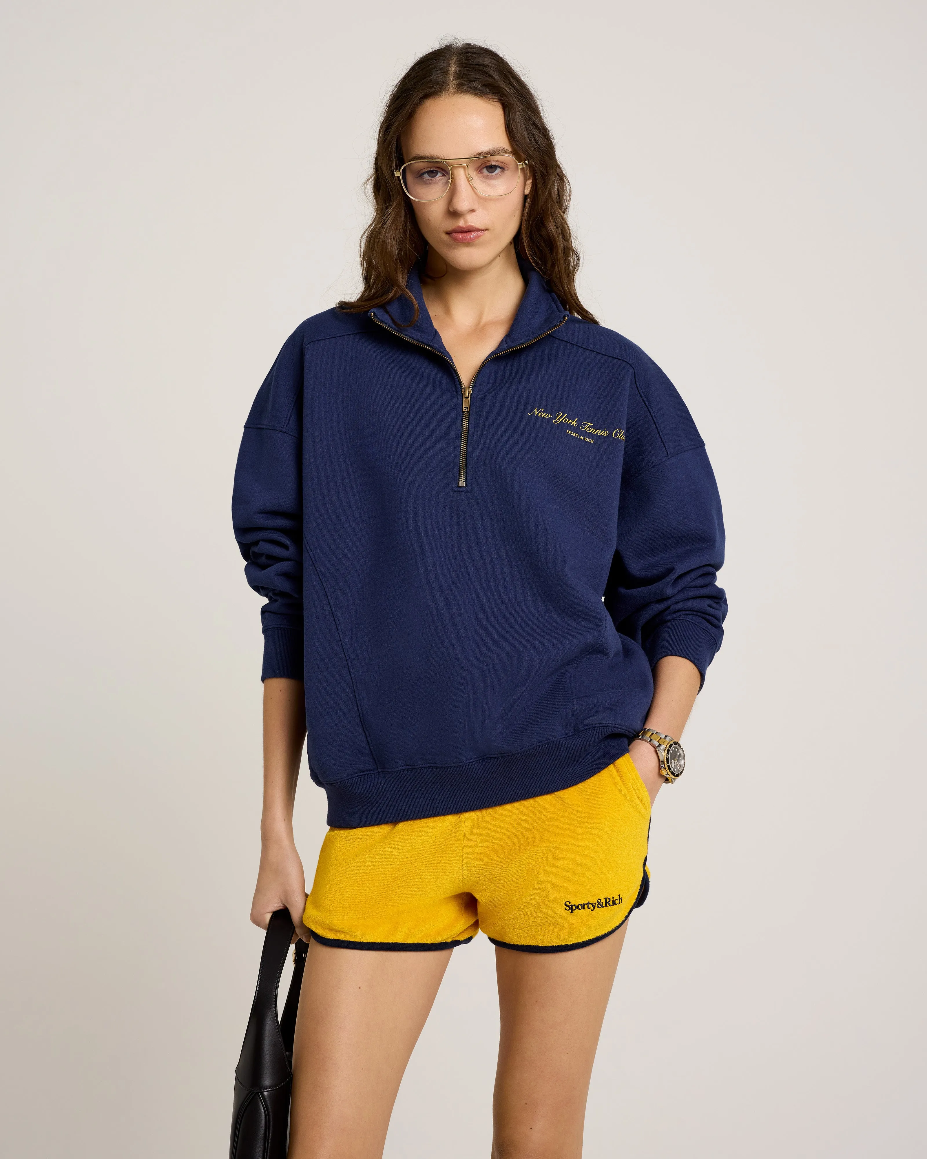 NY Tennis Club Quarter Zip - Navy/Gold sold by Sporty and Rich product image thumbnail 4