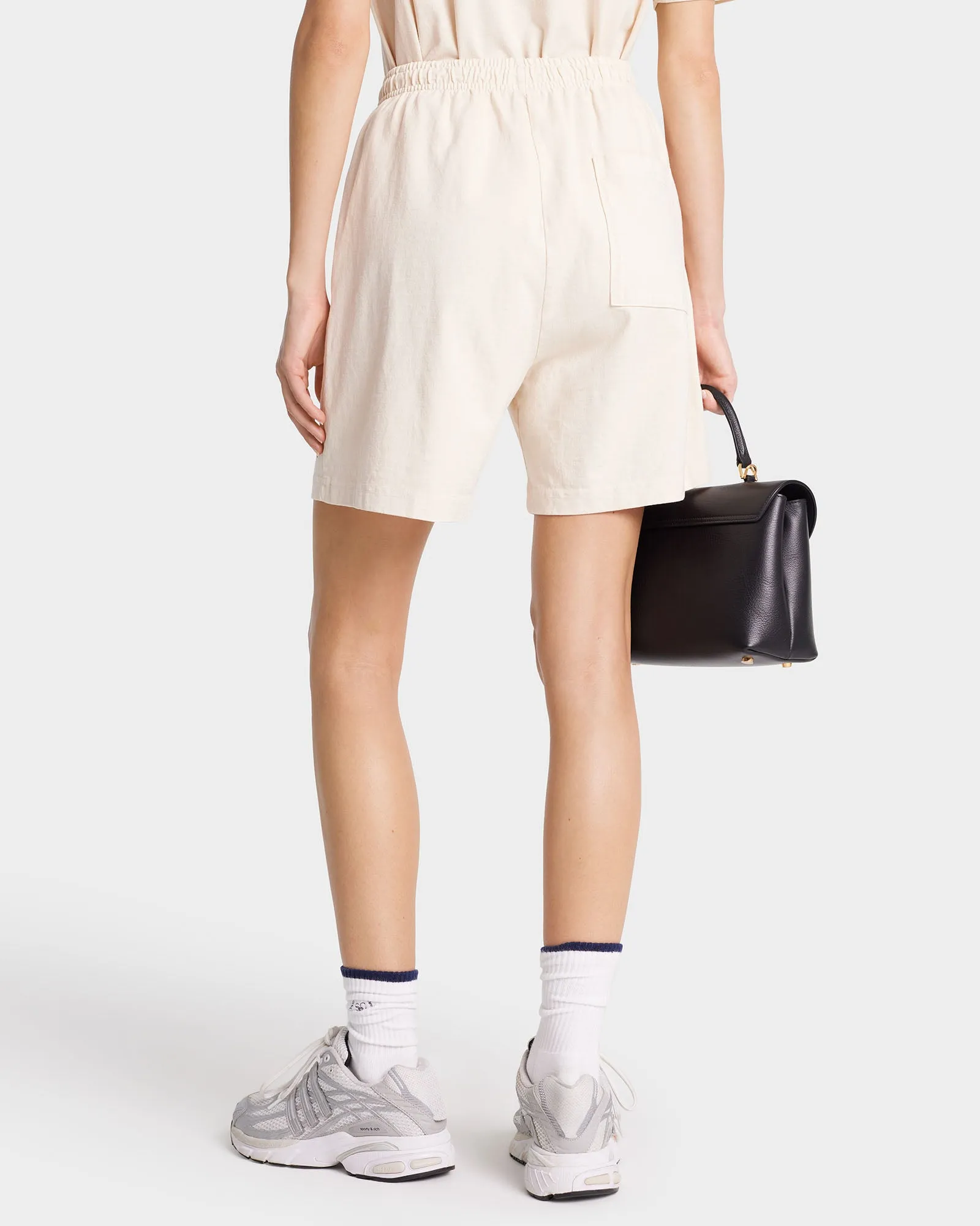 NY 94 Gym Short - Cream/Navy sold by Sporty and Rich product image thumbnail 5