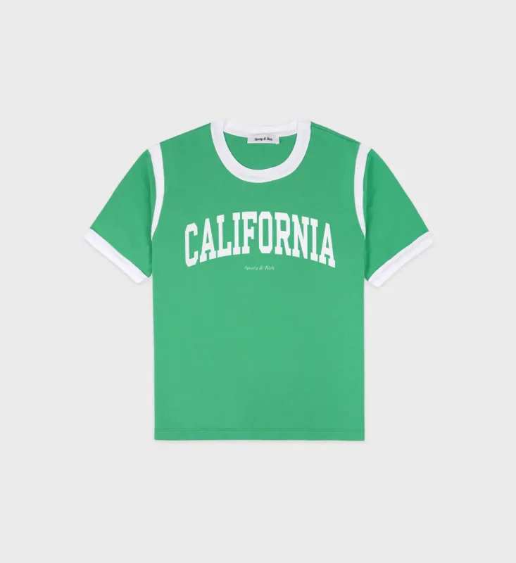 California Sports Tee - Verde/White sold by Sporty and Rich