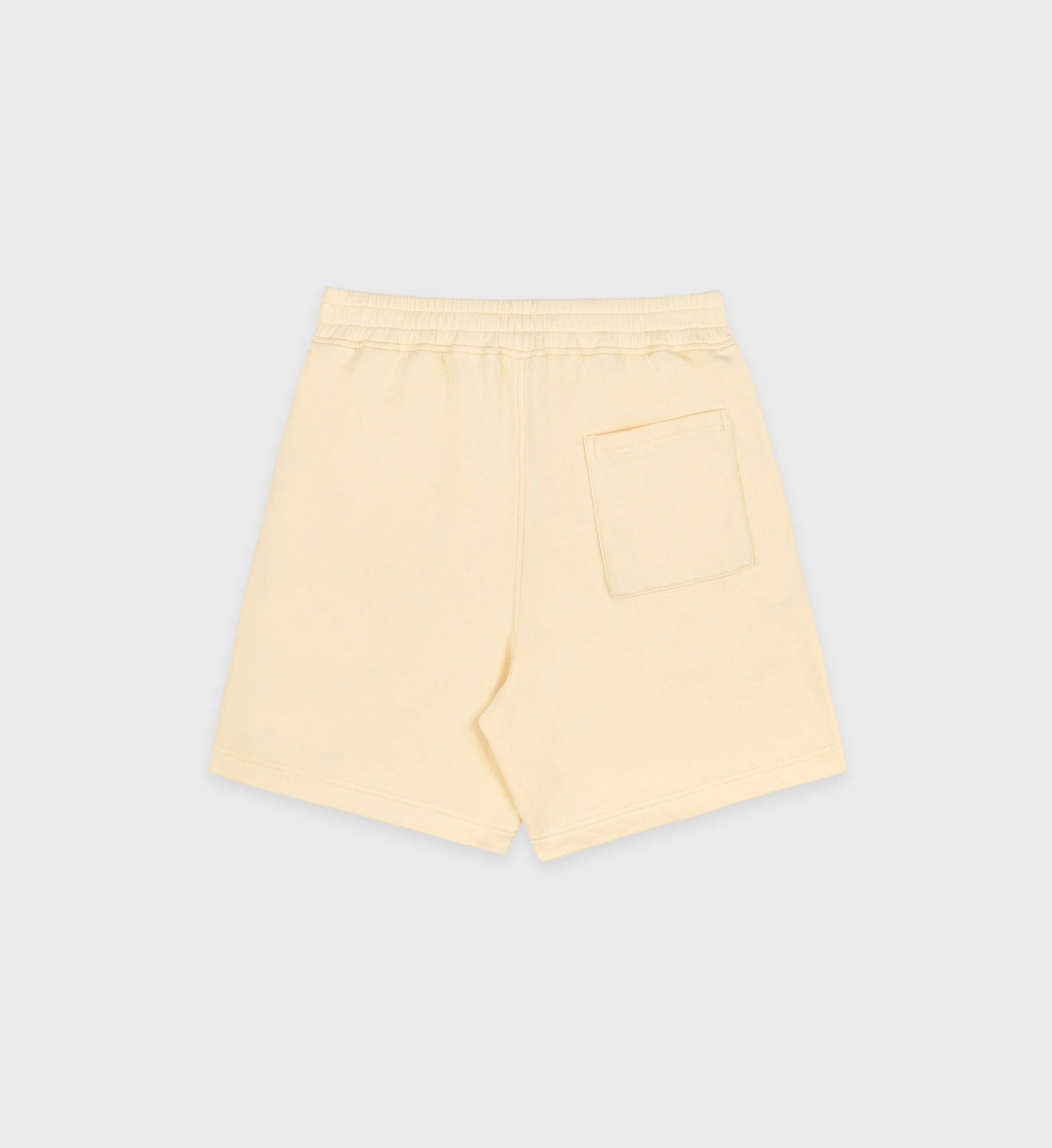 Serif Logo Soft Gym Short - Almond/Navy sold by Sporty and Rich product image thumbnail 2