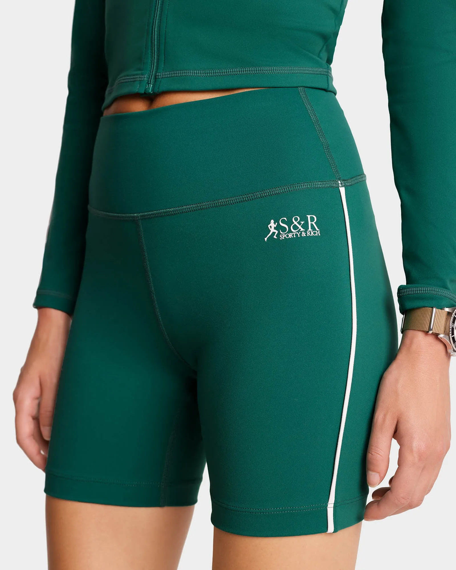 SR Runner Biker Short - Alpine/White sold by Sporty and Rich product image thumbnail 3