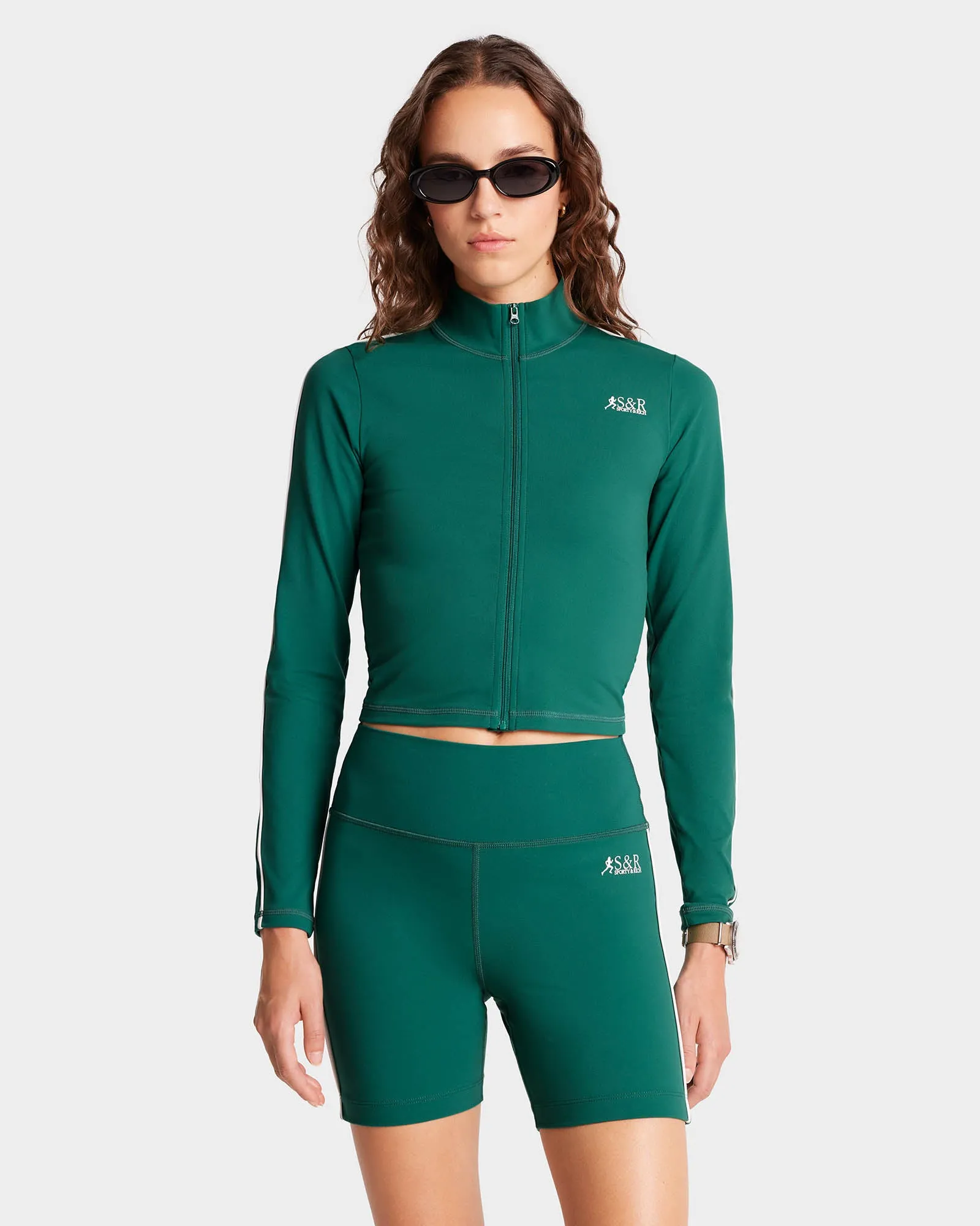 SR Runner Biker Short - Alpine/White sold by Sporty and Rich product image thumbnail 4