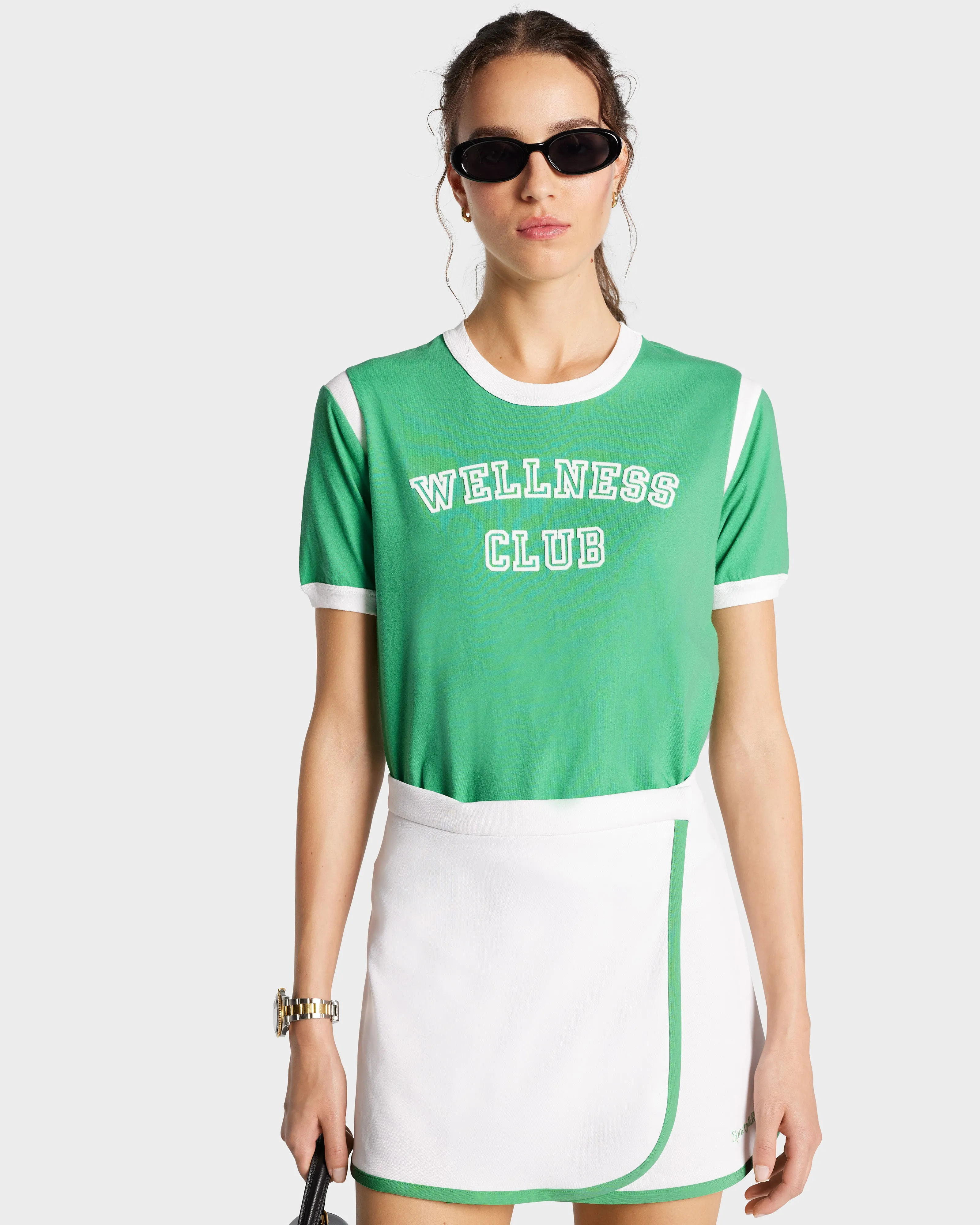 Wellness Club Sports Tee - Verde/White sold by Sporty and Rich product image thumbnail 5