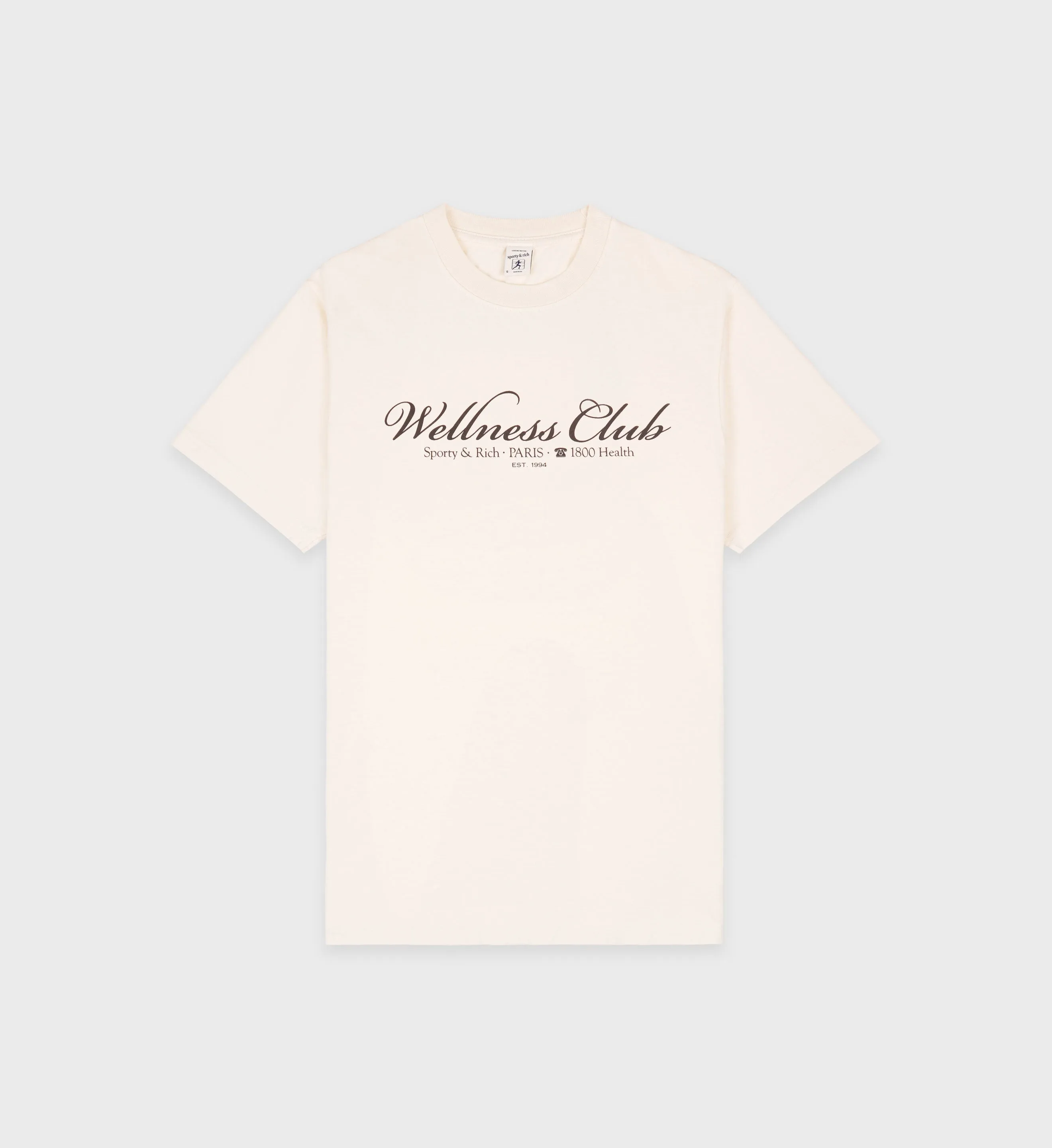 1800 Health T-Shirt - Cream/Chocolate sold by Sporty and Rich