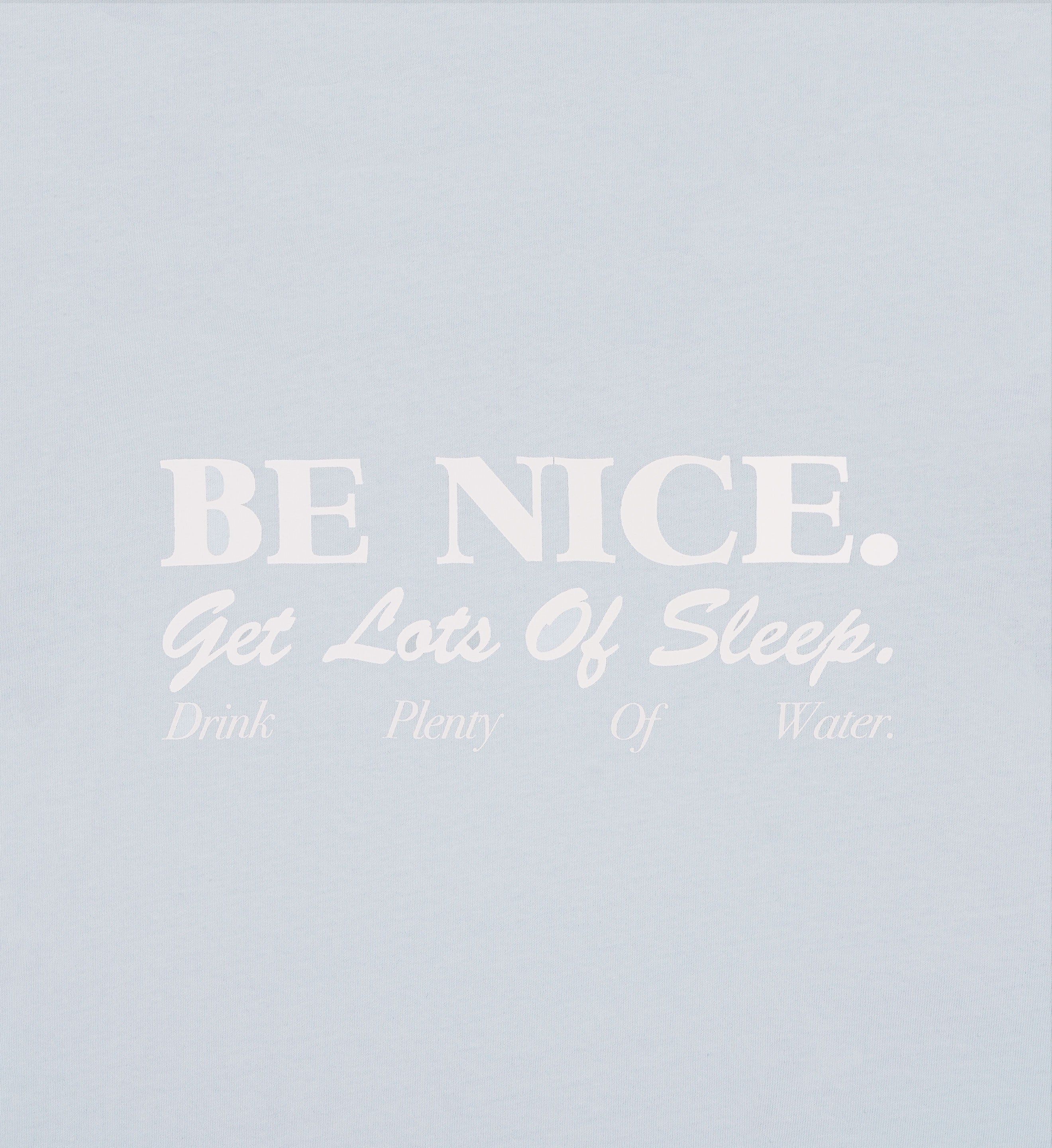Be Nice Cropped T-Shirt - Baby Blue/White sold by Sporty and Rich product image thumbnail 3